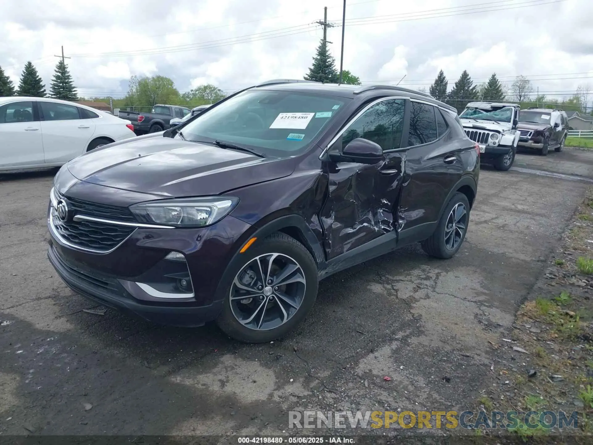 2 Фотография поврежденного автомобиля KL4MMDSL2MB151382 BUICK ENCORE GX 2021