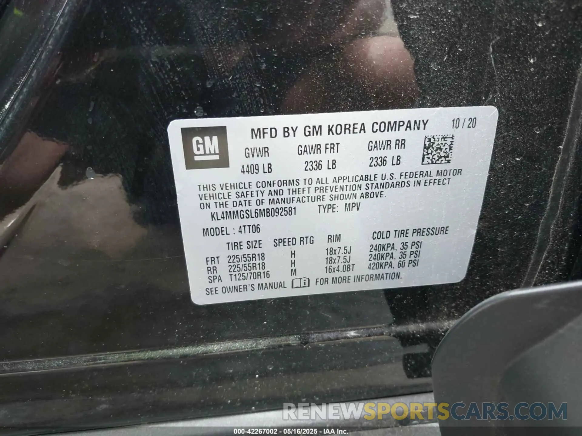 9 Photograph of a damaged car KL4MMGSL6MB092581 BUICK ENCORE GX 2021