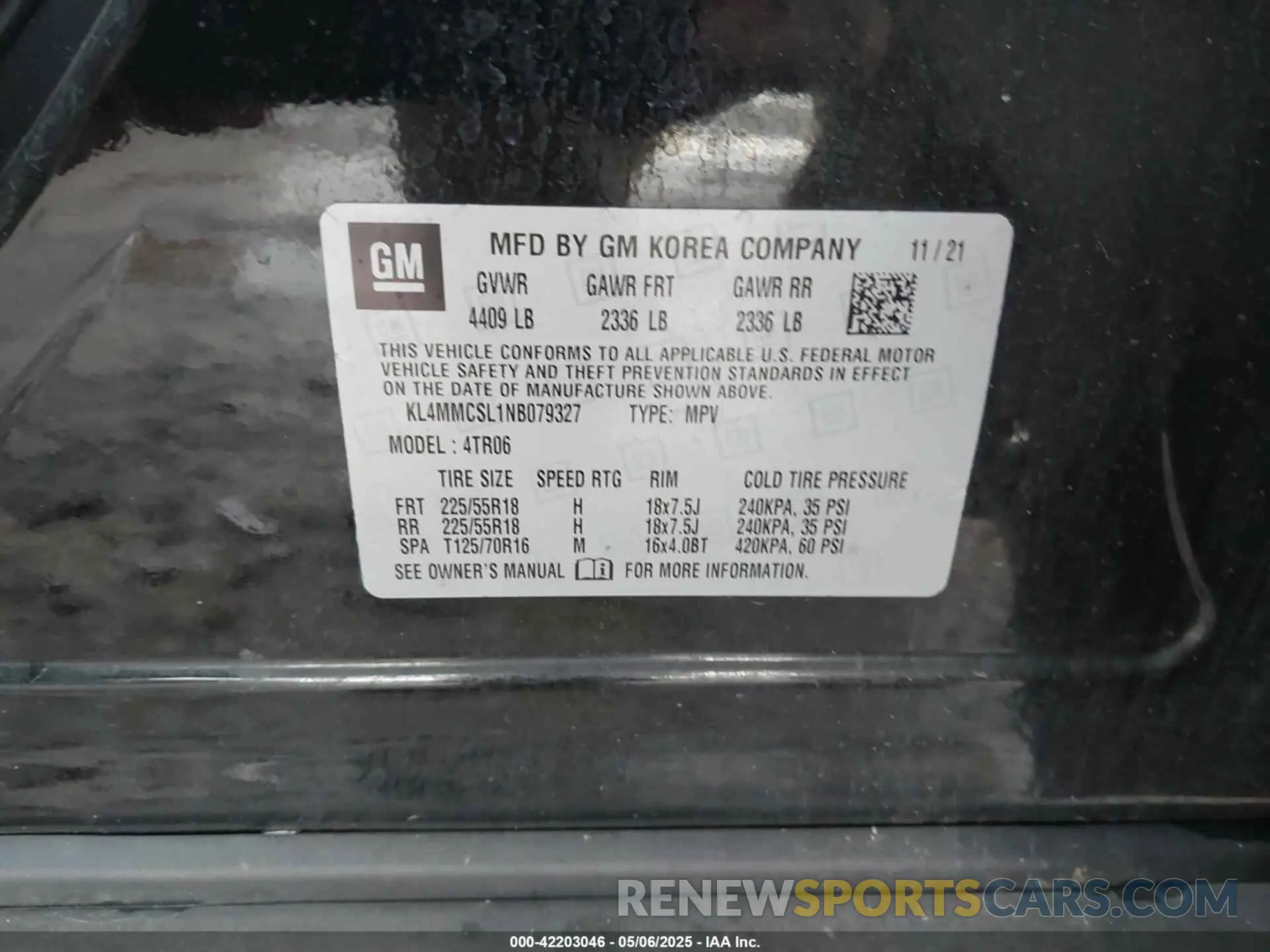 9 Photograph of a damaged car KL4MMCSL1NB079327 BUICK ENCORE GX 2022