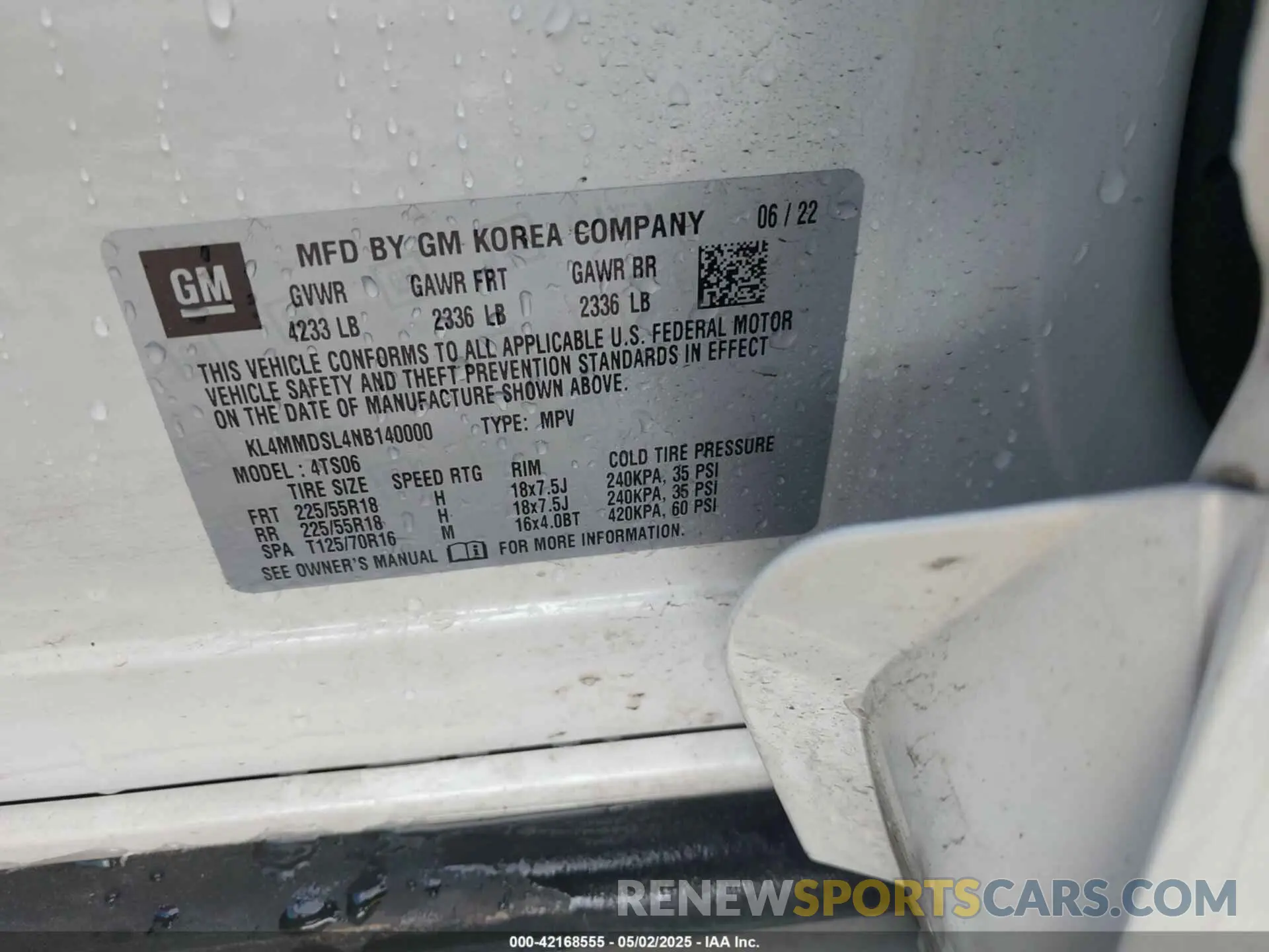 9 Photograph of a damaged car KL4MMDSL4NB140000 BUICK ENCORE GX 2022