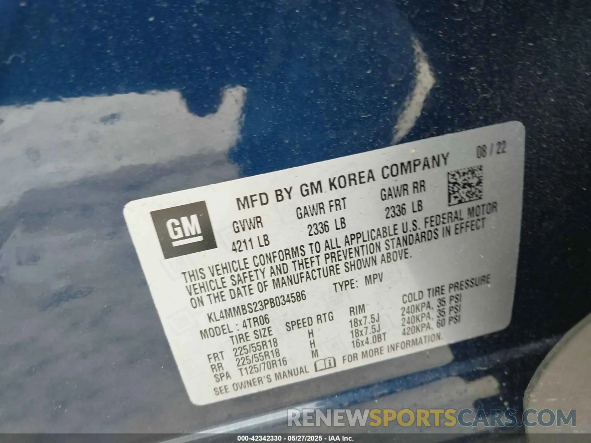 9 Photograph of a damaged car KL4MMBS23PB034586 BUICK ENCORE GX 2023