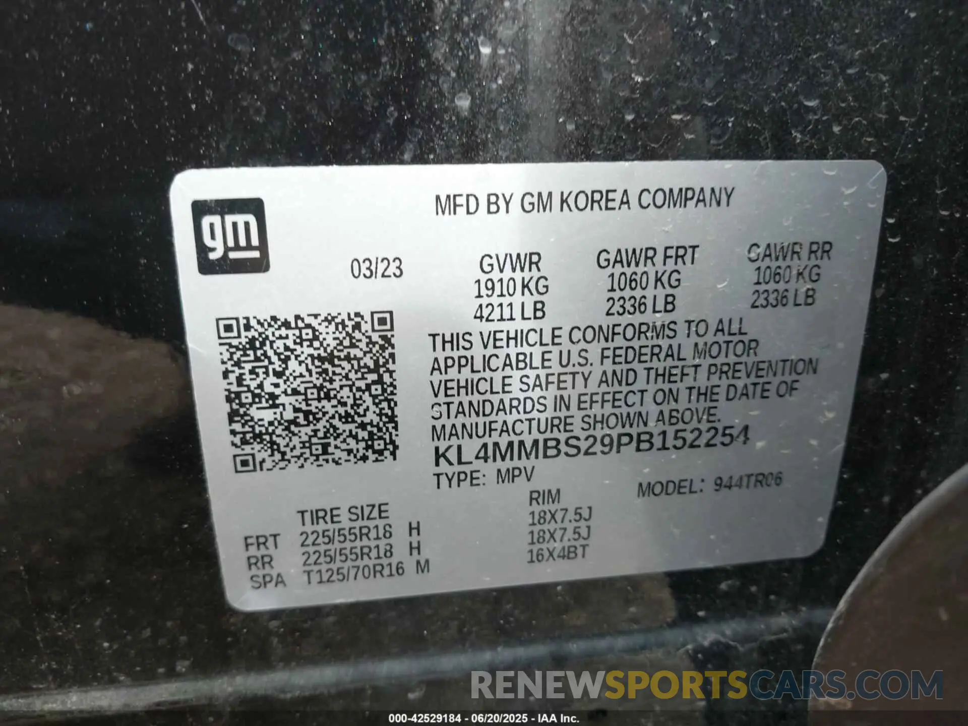 9 Photograph of a damaged car KL4MMBS29PB152254 BUICK ENCORE GX 2023