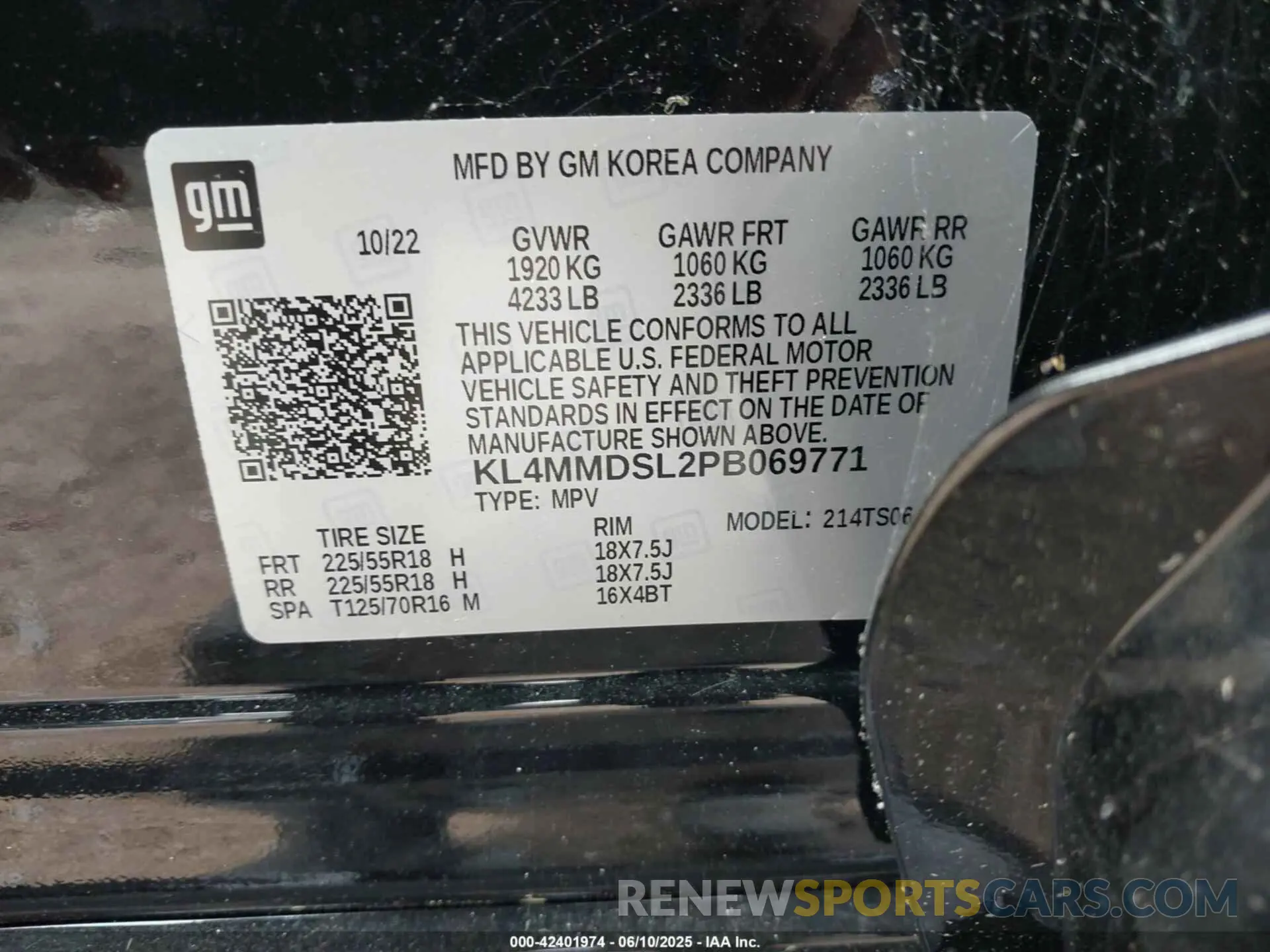 9 Фотография поврежденного автомобиля KL4MMDSL2PB069771 BUICK ENCORE GX 2023