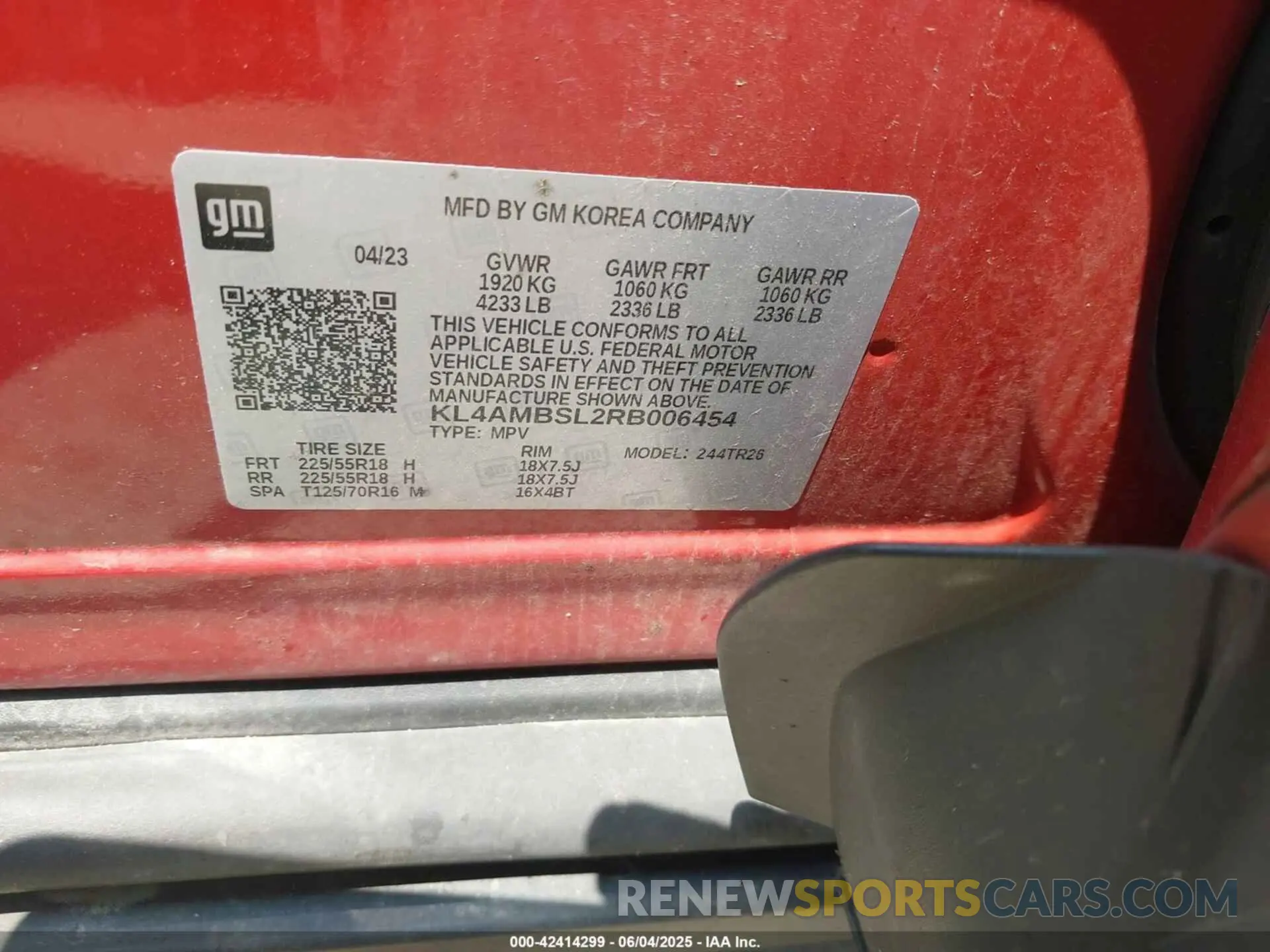 9 Photograph of a damaged car KL4AMBSL2RB006454 BUICK ENCORE GX 2024