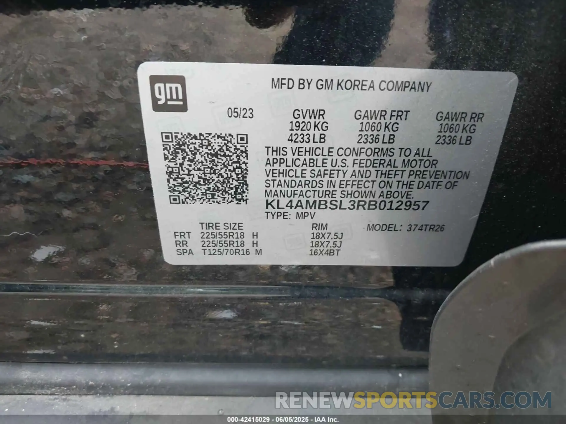 9 Photograph of a damaged car KL4AMBSL3RB012957 BUICK ENCORE GX 2024