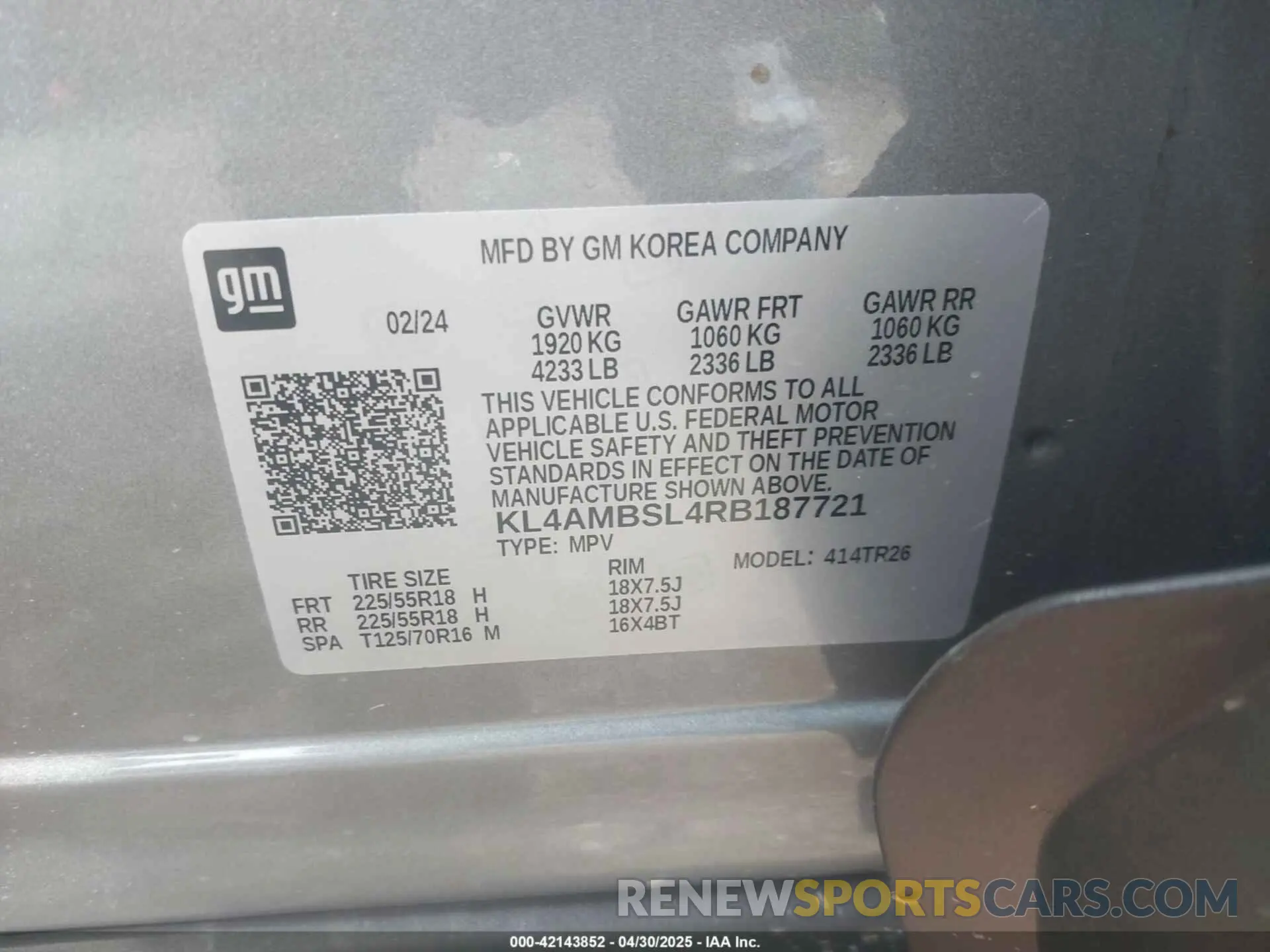 9 Фотография поврежденного автомобиля KL4AMBSL4RB187721 BUICK ENCORE GX 2024