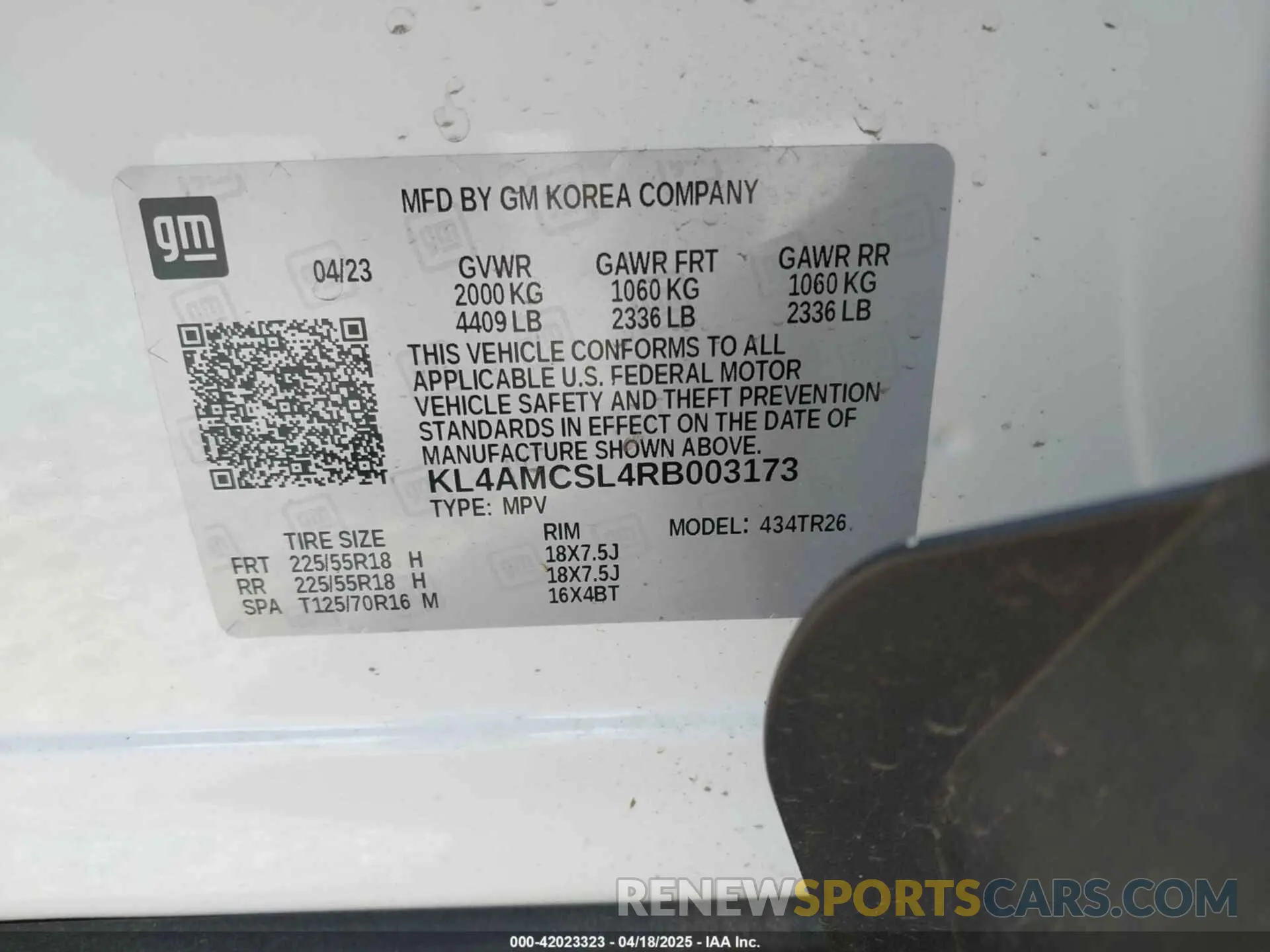 9 Фотография поврежденного автомобиля KL4AMCSL4RB003173 BUICK ENCORE GX 2024