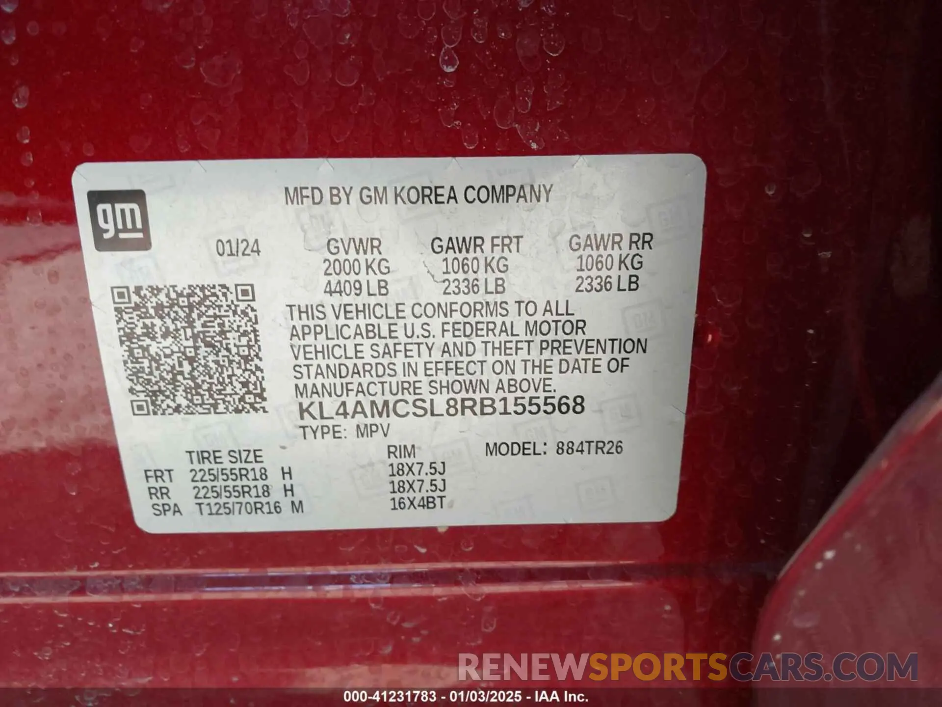 9 Photograph of a damaged car KL4AMCSL8RB155568 BUICK ENCORE GX 2024