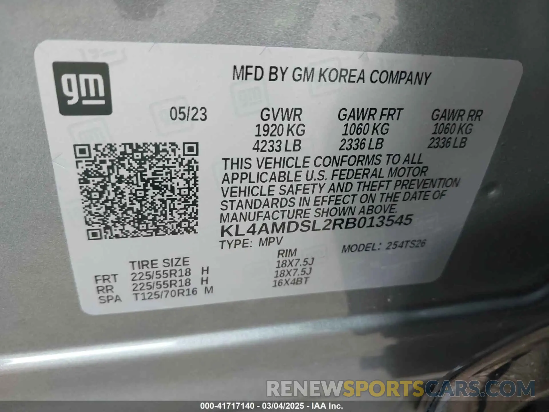 9 Photograph of a damaged car KL4AMDSL2RB013545 BUICK ENCORE GX 2024