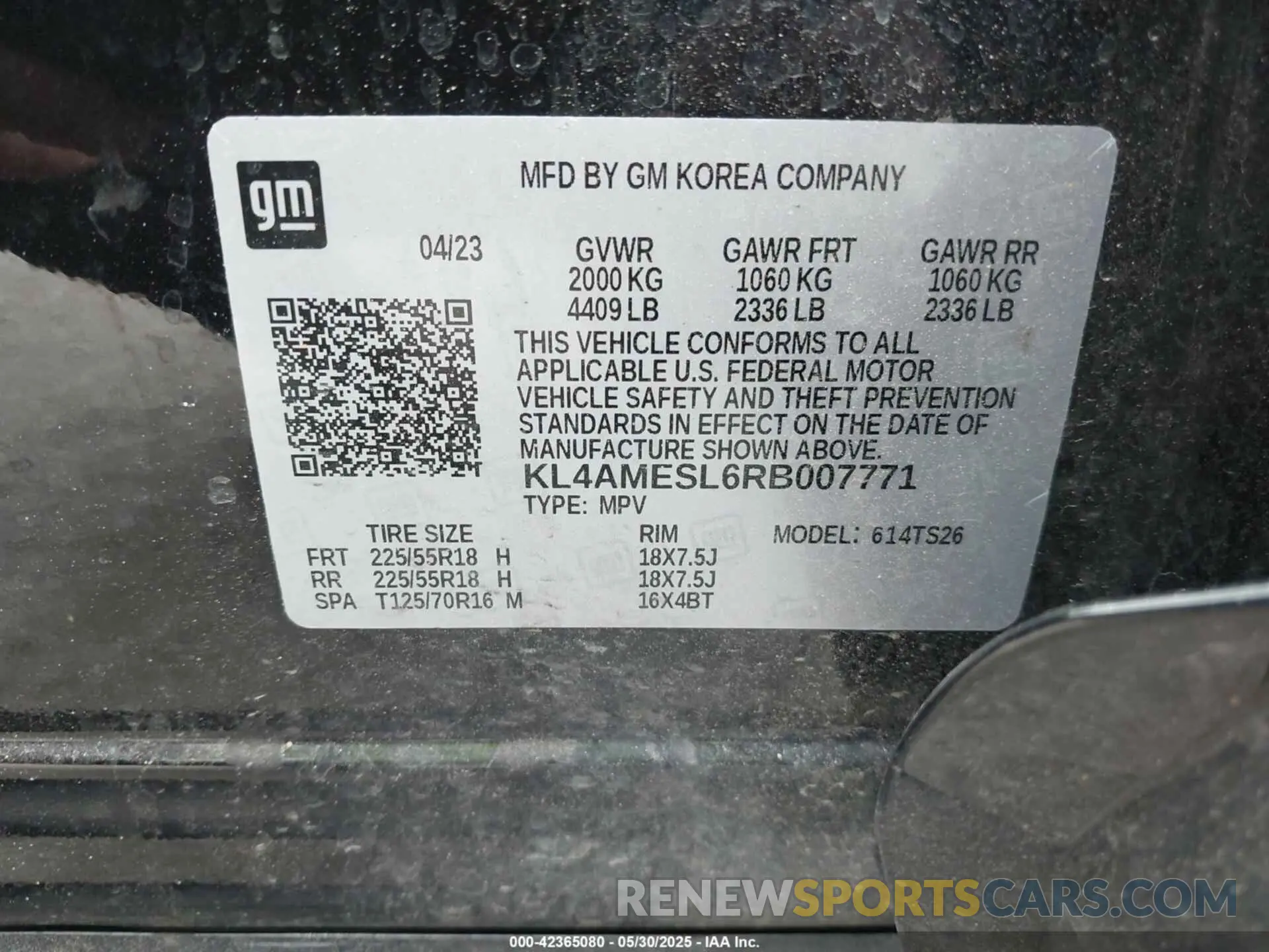9 Photograph of a damaged car KL4AMESL6RB007771 BUICK ENCORE GX 2024