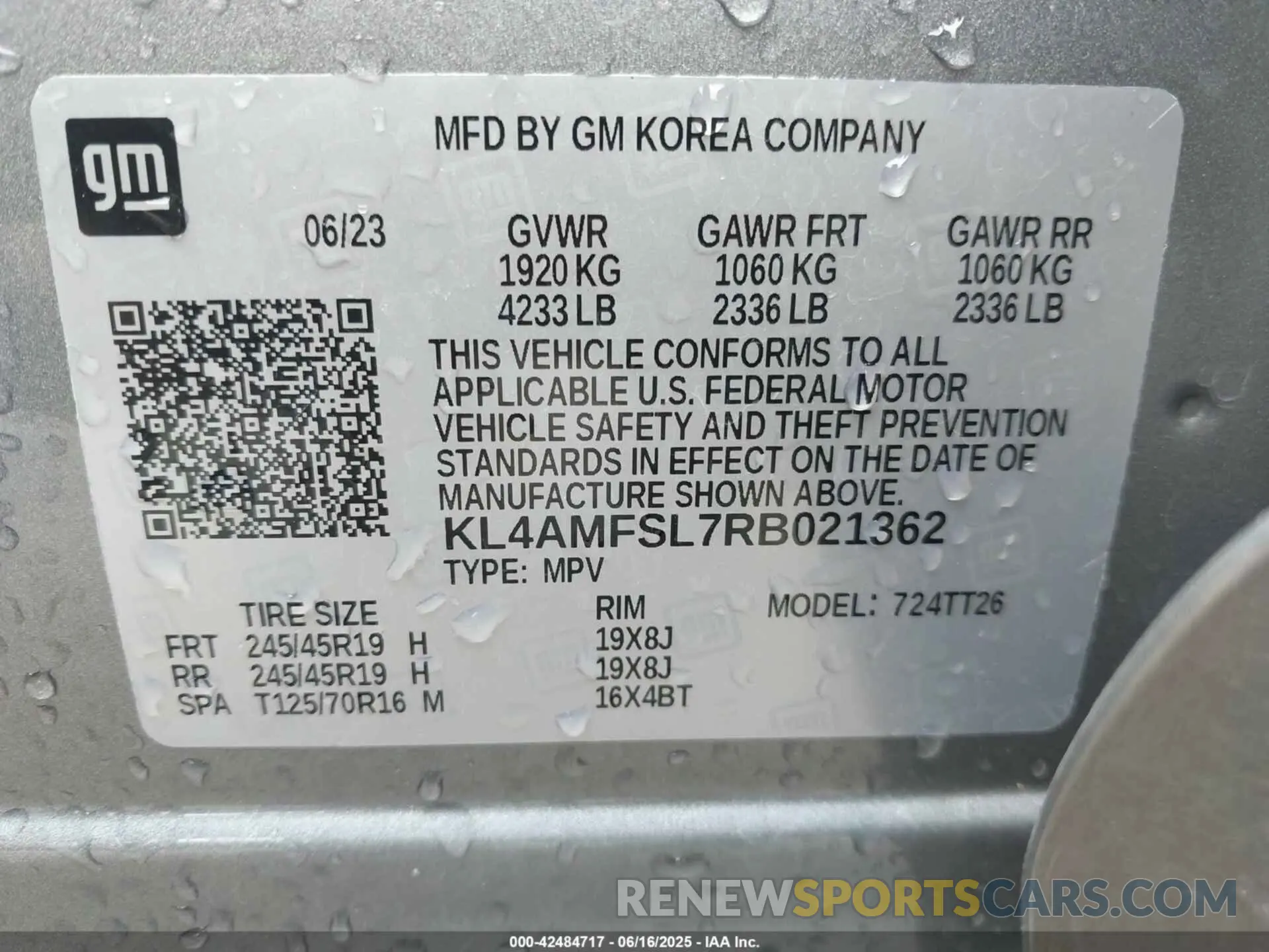 9 Photograph of a damaged car KL4AMFSL7RB021362 BUICK ENCORE GX 2024