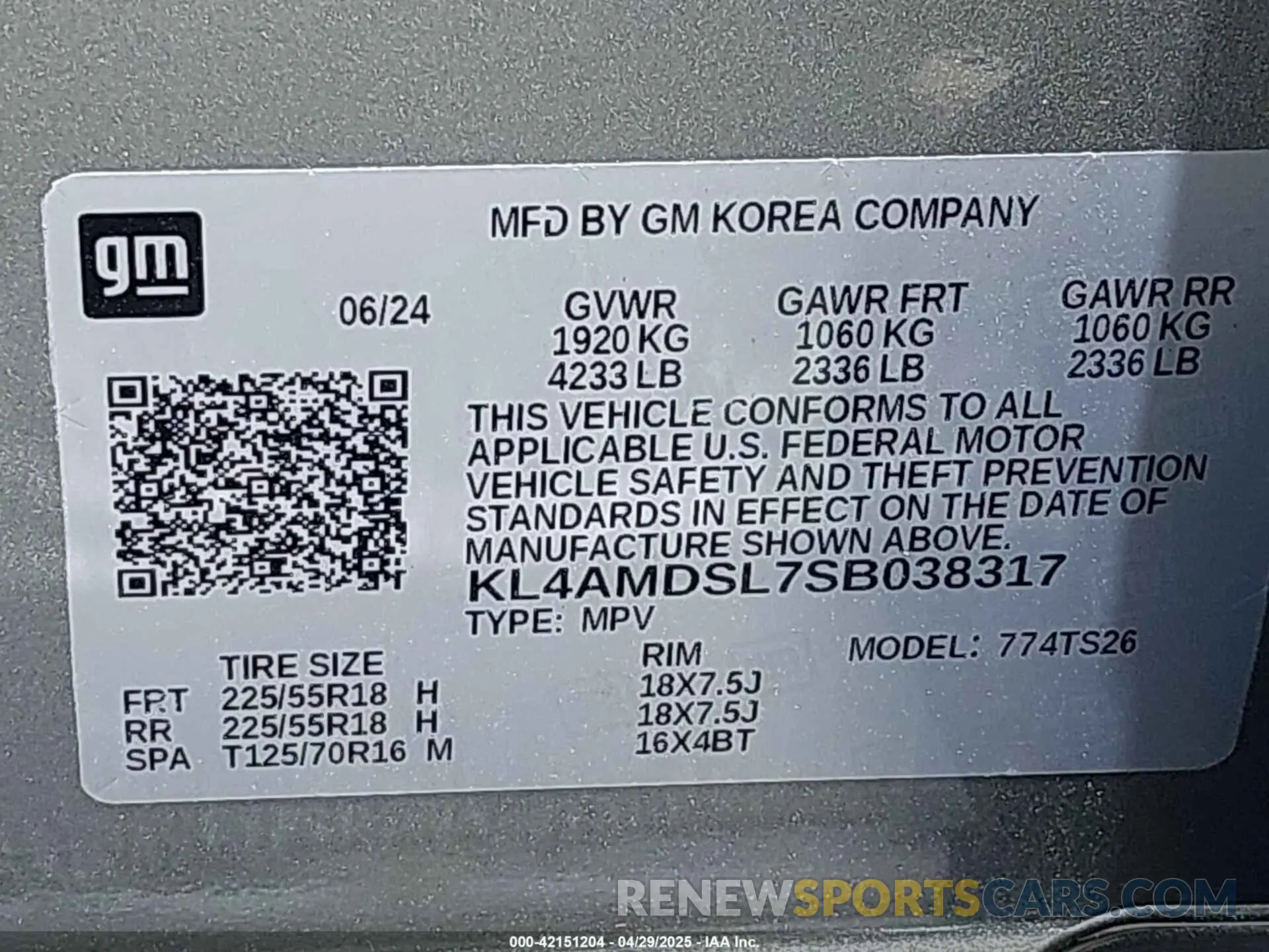 9 Photograph of a damaged car KL4AMDSL7SB038317 BUICK ENCORE GX 2025