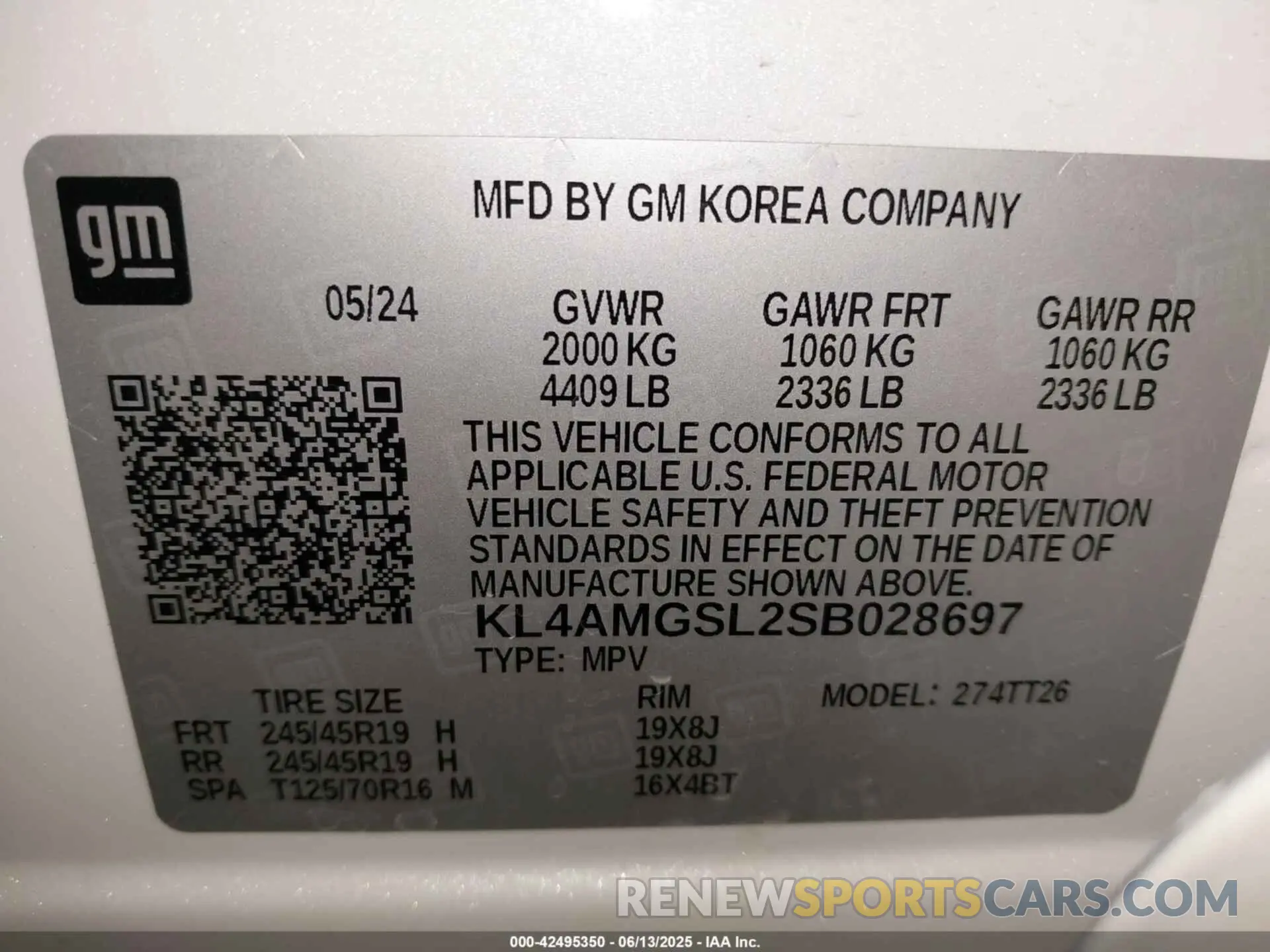 9 Photograph of a damaged car KL4AMGSL2SB028697 BUICK ENCORE GX 2025