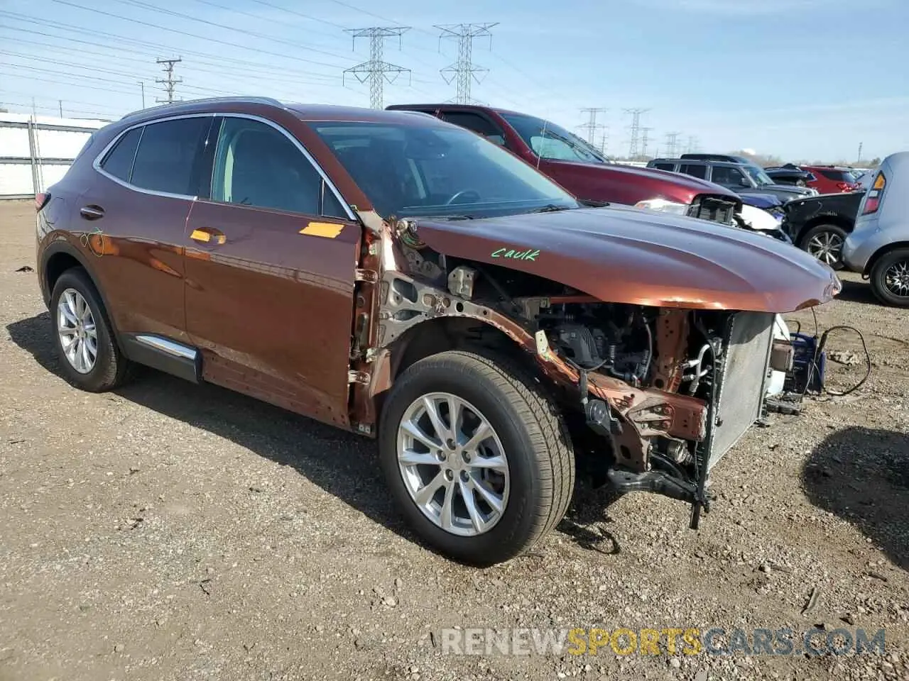 4 Фотография поврежденного автомобиля LRBFZMR47MD086370 BUICK ENVISION 2021