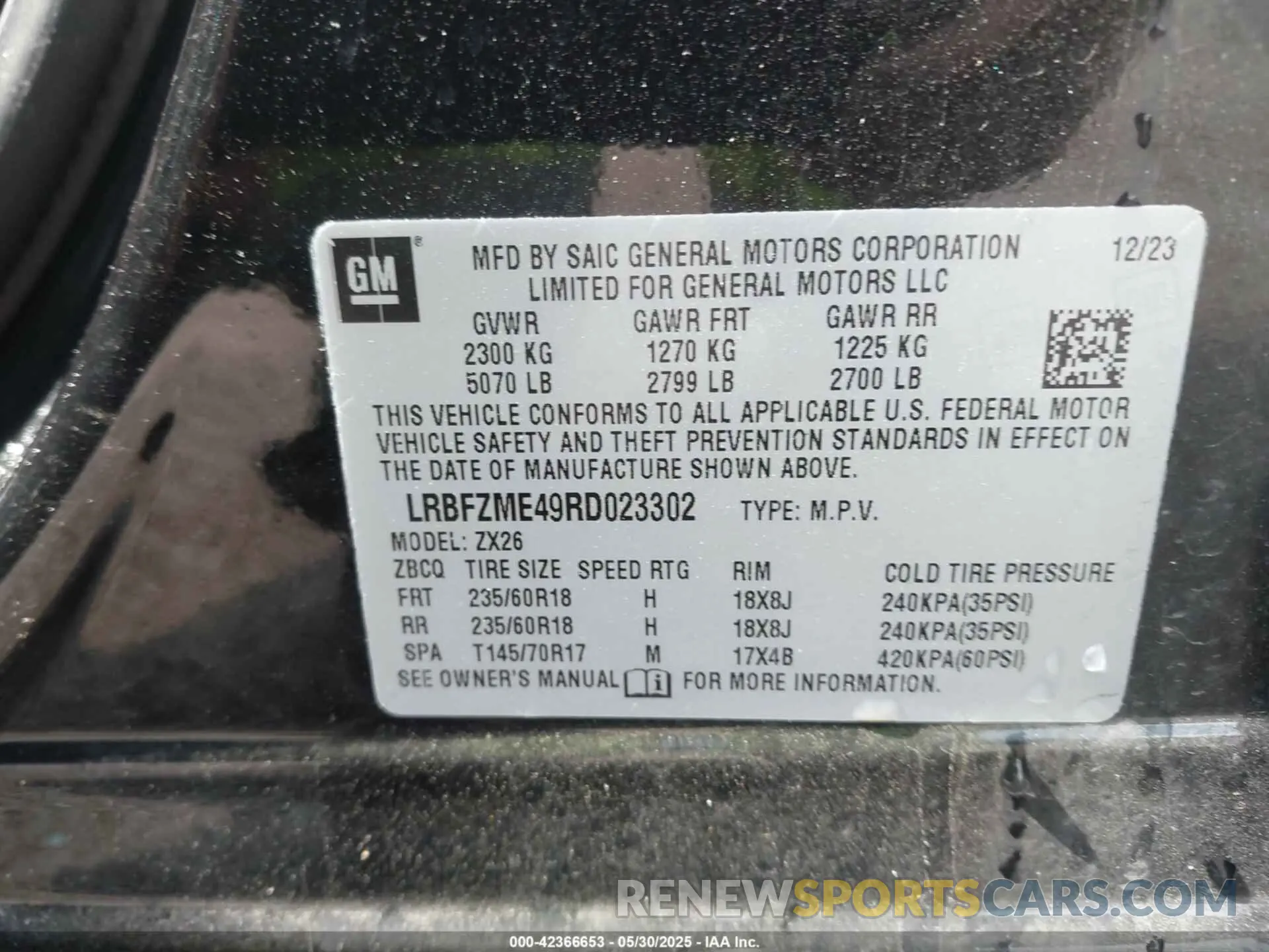 9 Photograph of a damaged car LRBFZME49RD023302 BUICK ENVISION 2024
