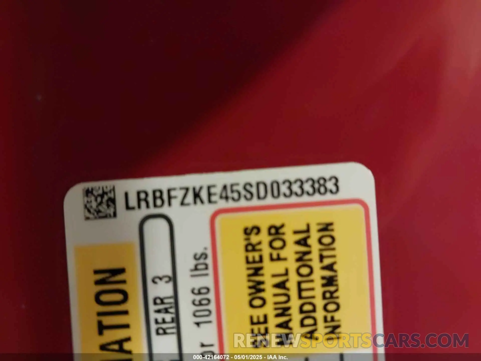 9 Photograph of a damaged car LRBFZKE45SD033383 BUICK ENVISION 2025