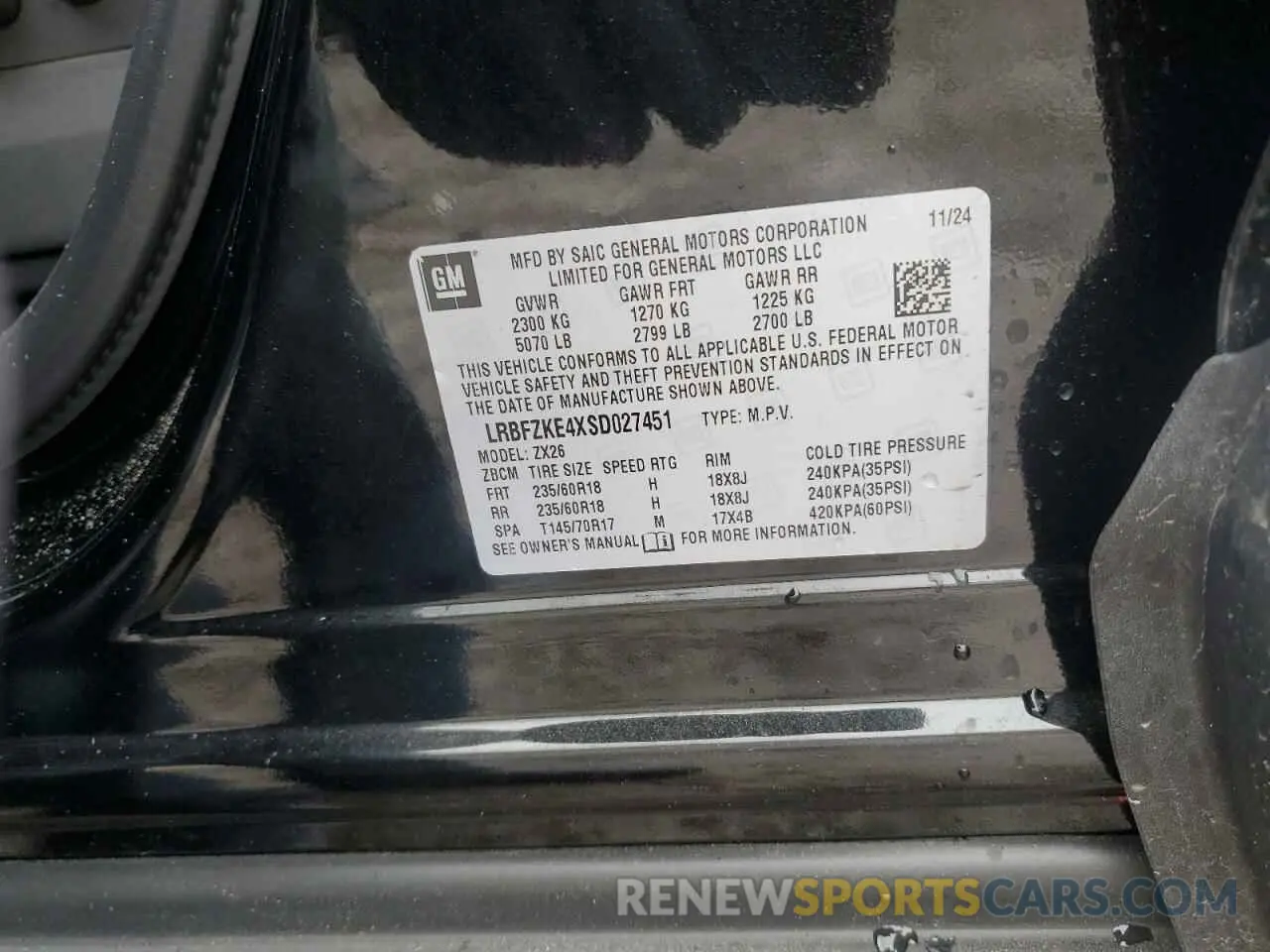 13 Фотография поврежденного автомобиля LRBFZKE4XSD027451 BUICK ENVISION 2025