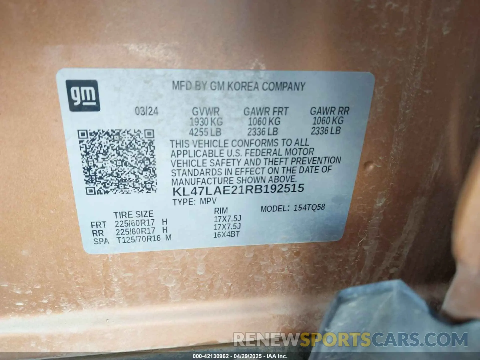 9 Фотография поврежденного автомобиля KL47LAE21RB192515 BUICK ENVISTA 2024