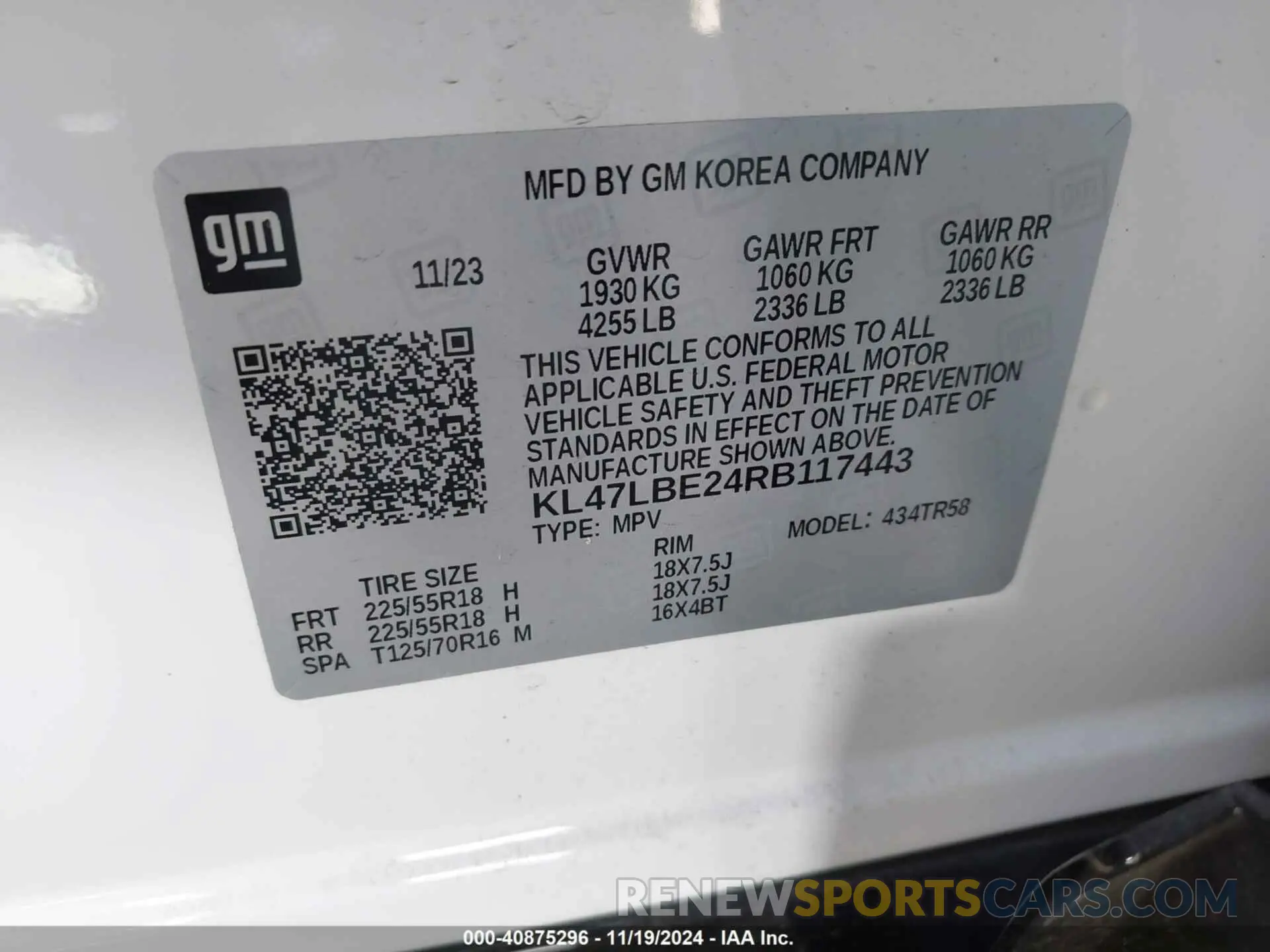 9 Фотография поврежденного автомобиля KL47LBE24RB117443 BUICK ENVISTA 2024