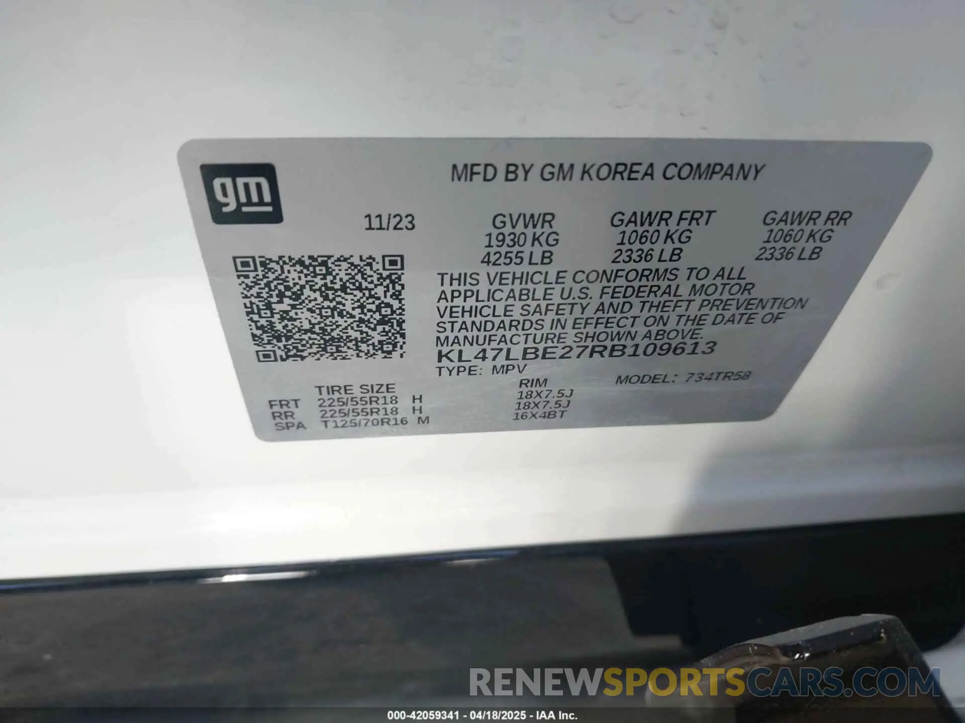 9 Фотография поврежденного автомобиля KL47LBE27RB109613 BUICK ENVISTA 2024