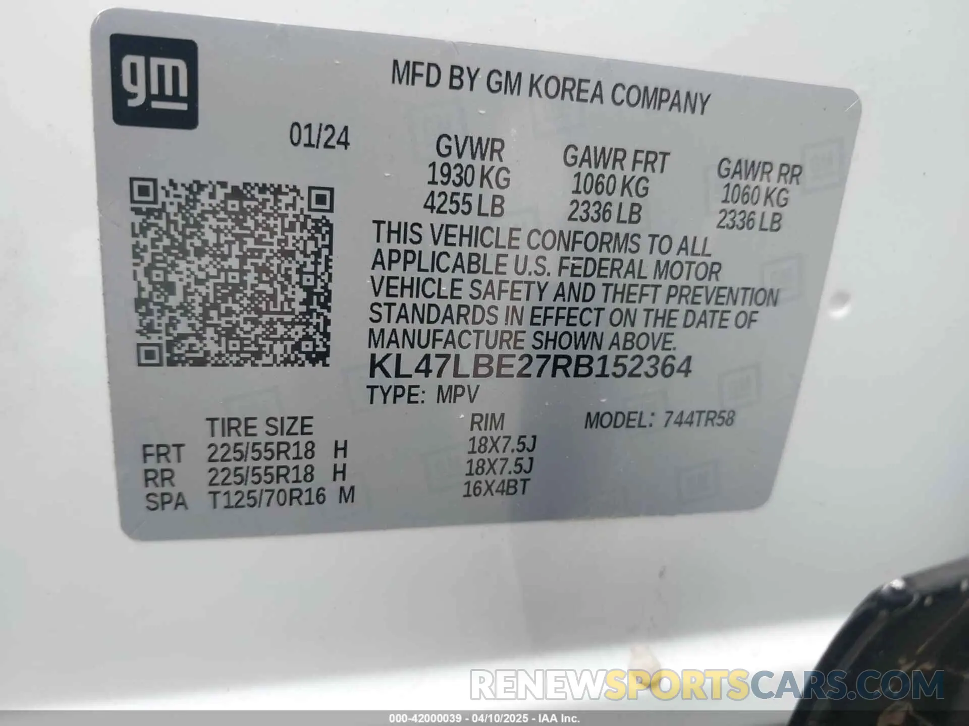9 Фотография поврежденного автомобиля KL47LBE27RB152364 BUICK ENVISTA 2024