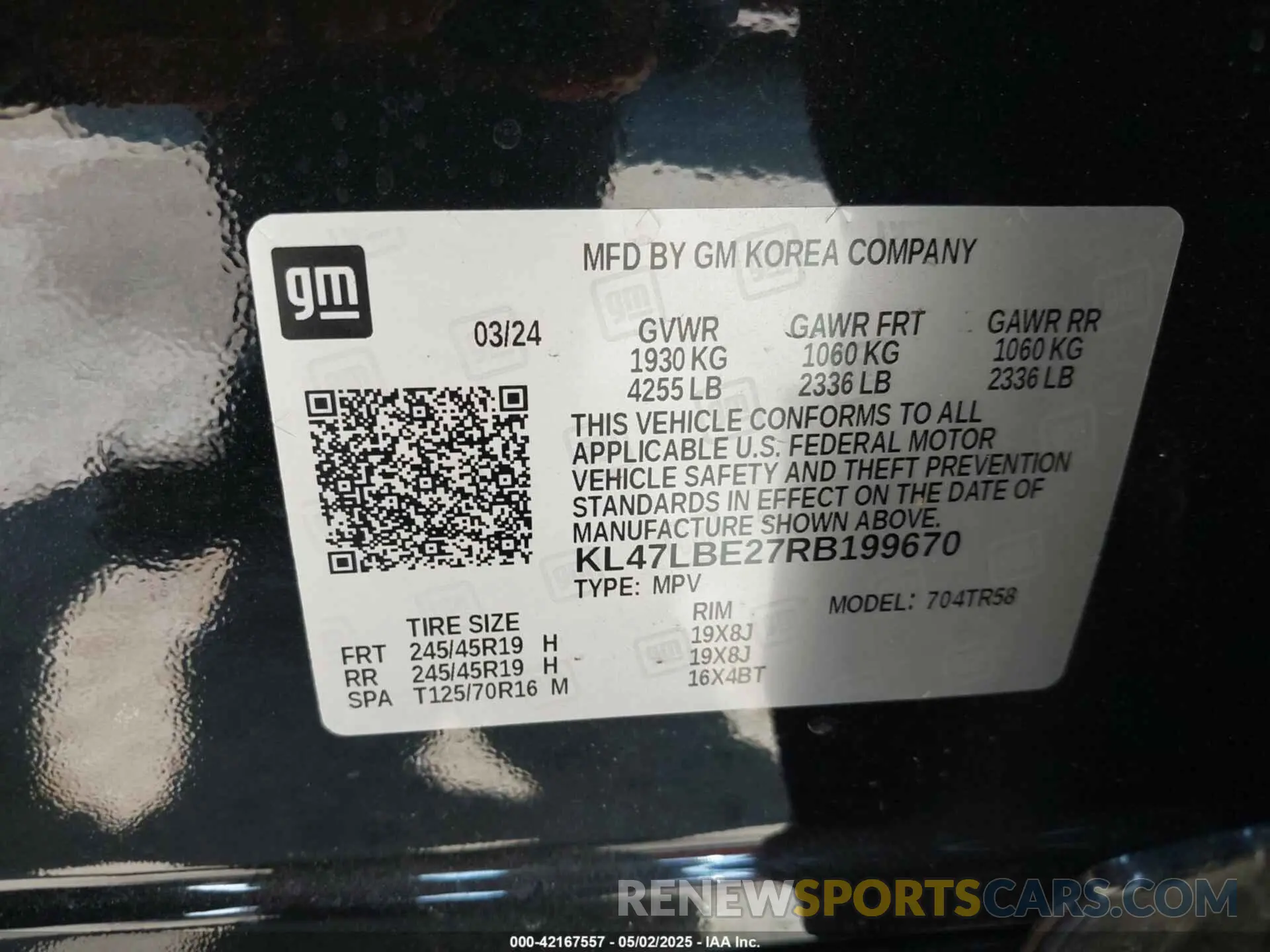 9 Photograph of a damaged car KL47LBE27RB199670 BUICK ENVISTA 2024