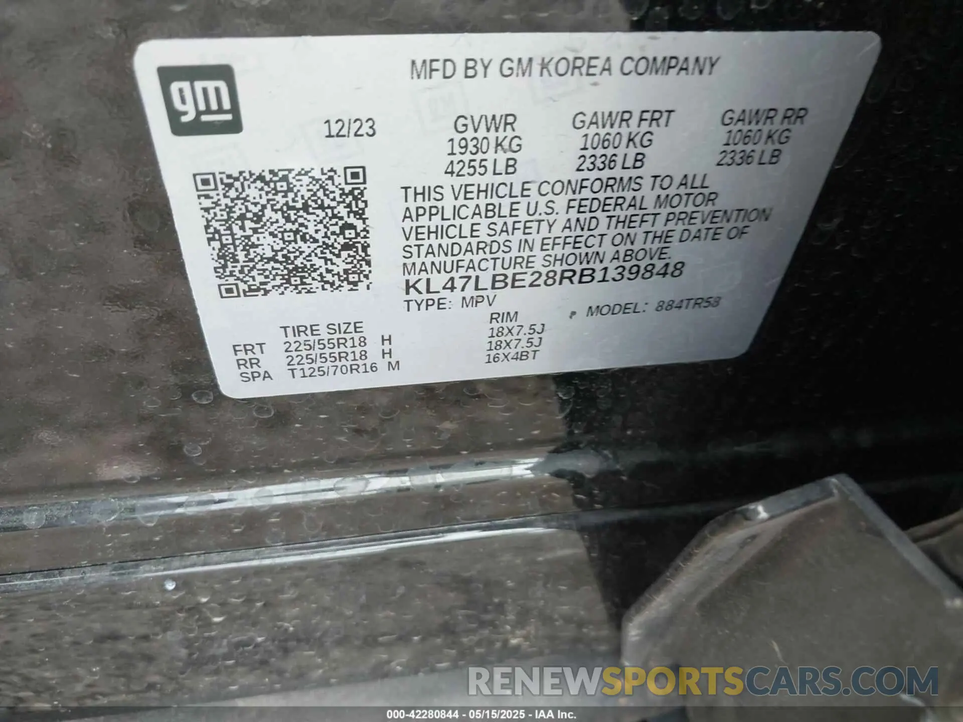 9 Photograph of a damaged car KL47LBE28RB139848 BUICK ENVISTA 2024