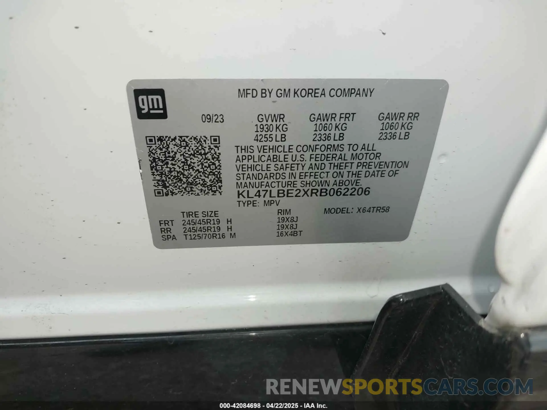 9 Фотография поврежденного автомобиля KL47LBE2XRB062206 BUICK ENVISTA 2024