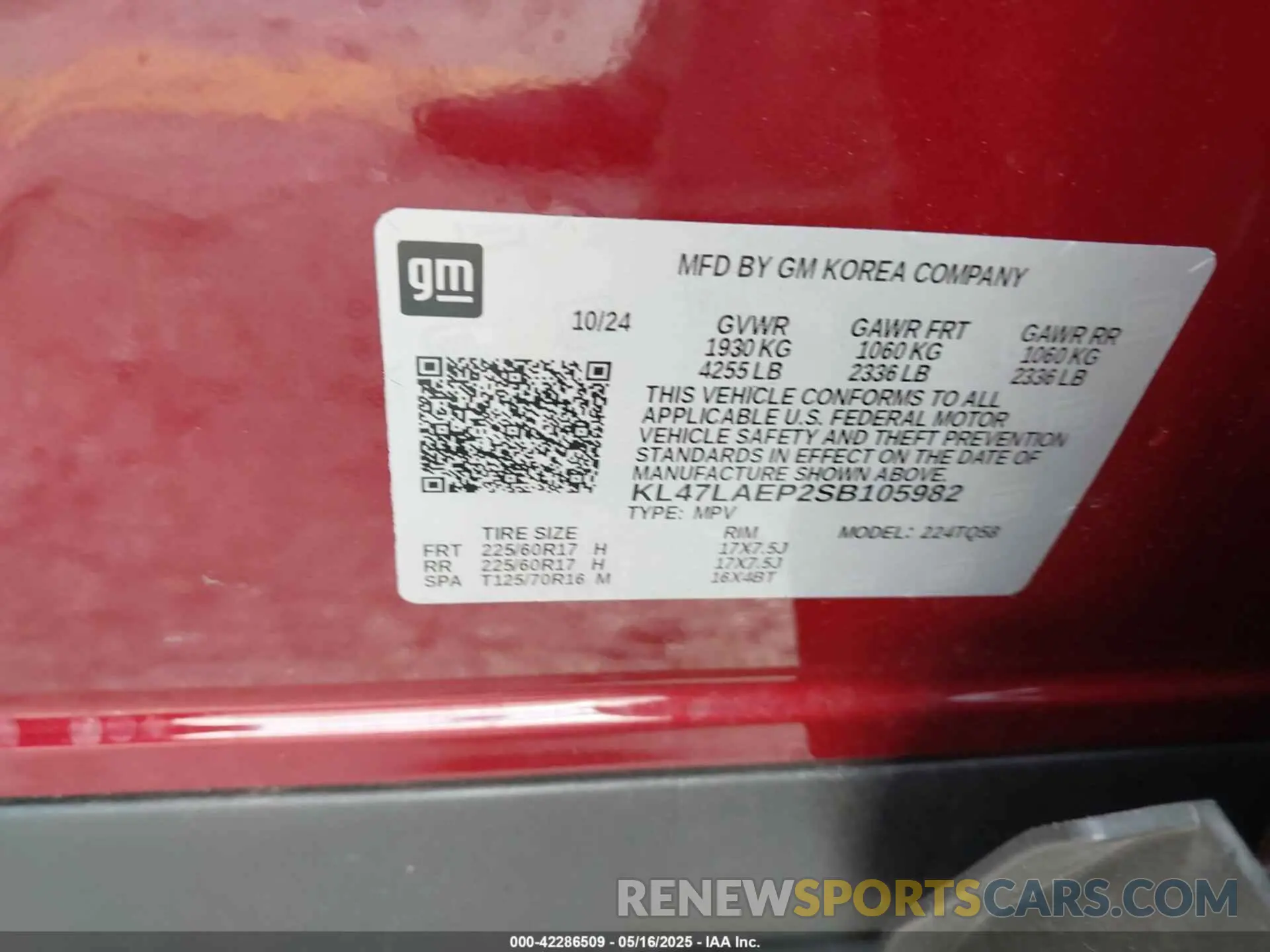 9 Photograph of a damaged car KL47LAEP2SB105982 BUICK ENVISTA 2025