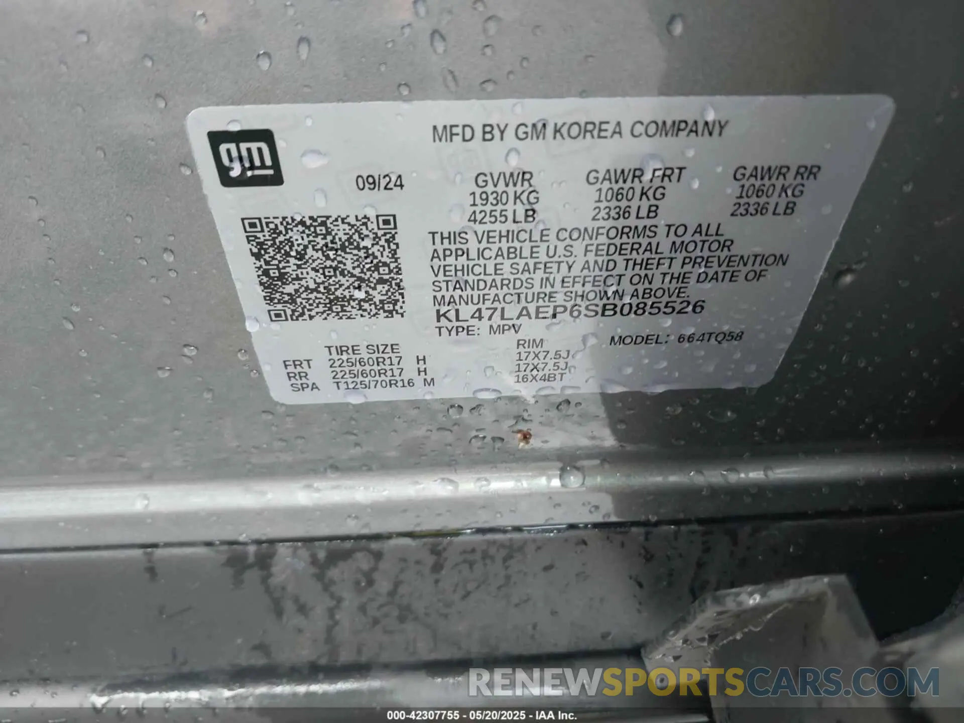 9 Фотография поврежденного автомобиля KL47LAEP6SB085526 BUICK ENVISTA 2025