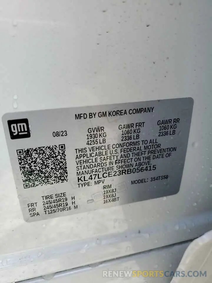 14 Photograph of a damaged car KL47LCE23RB056415 BUICK ENVISTA AV 2024