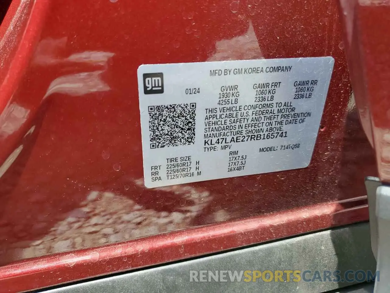 13 Фотография поврежденного автомобиля KL47LAE27RB165741 BUICK ENVISTA PR 2024