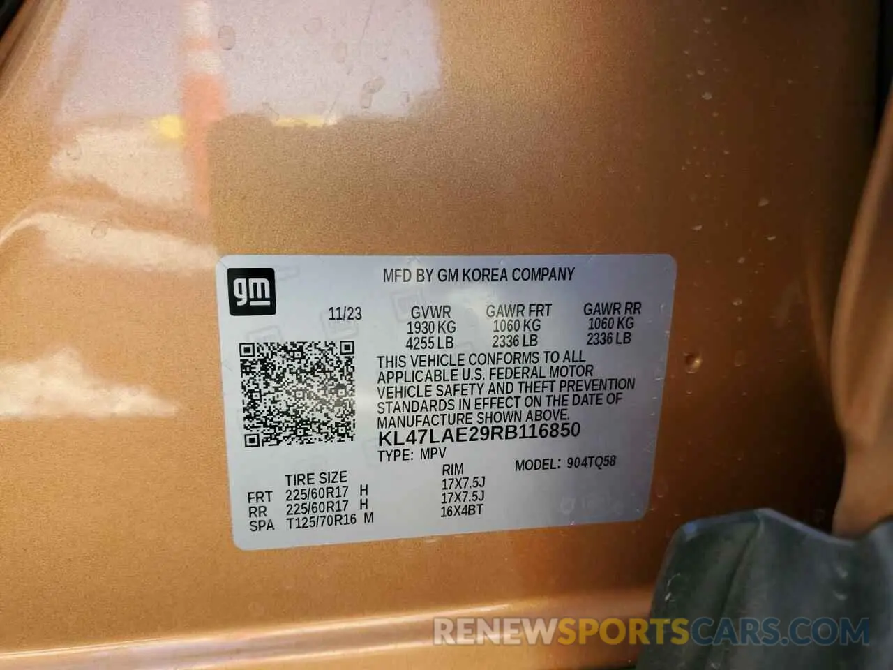 14 Photograph of a damaged car KL47LAE29RB116850 BUICK ENVISTA PR 2024