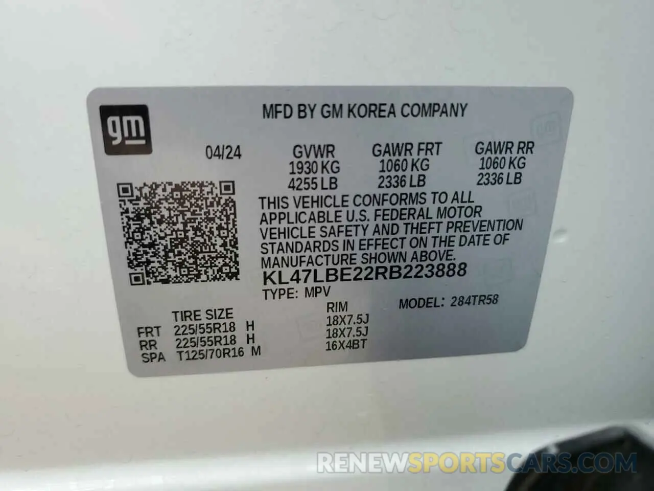 15 Фотография поврежденного автомобиля KL47LBE22RB223888 BUICK ENVISTA SP 2024