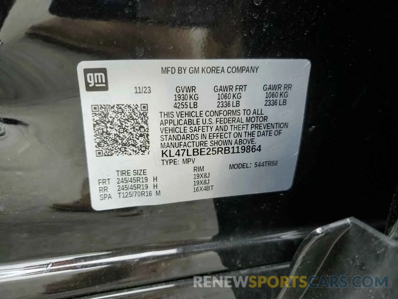 13 Photograph of a damaged car KL47LBE25RB119864 BUICK ENVISTA SP 2024
