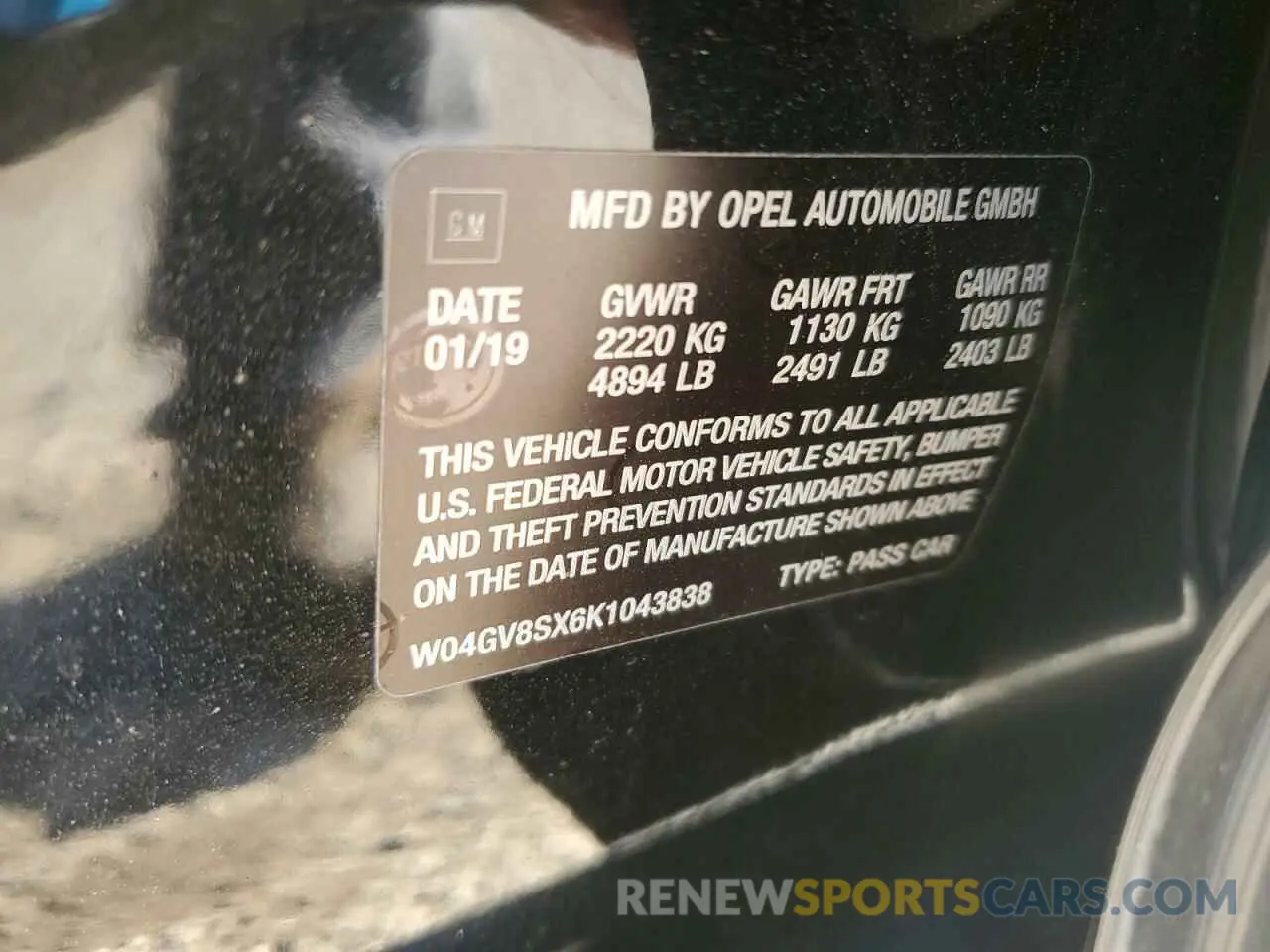 14 Photograph of a damaged car W04GV8SX6K1043838 BUICK REGAL 2019