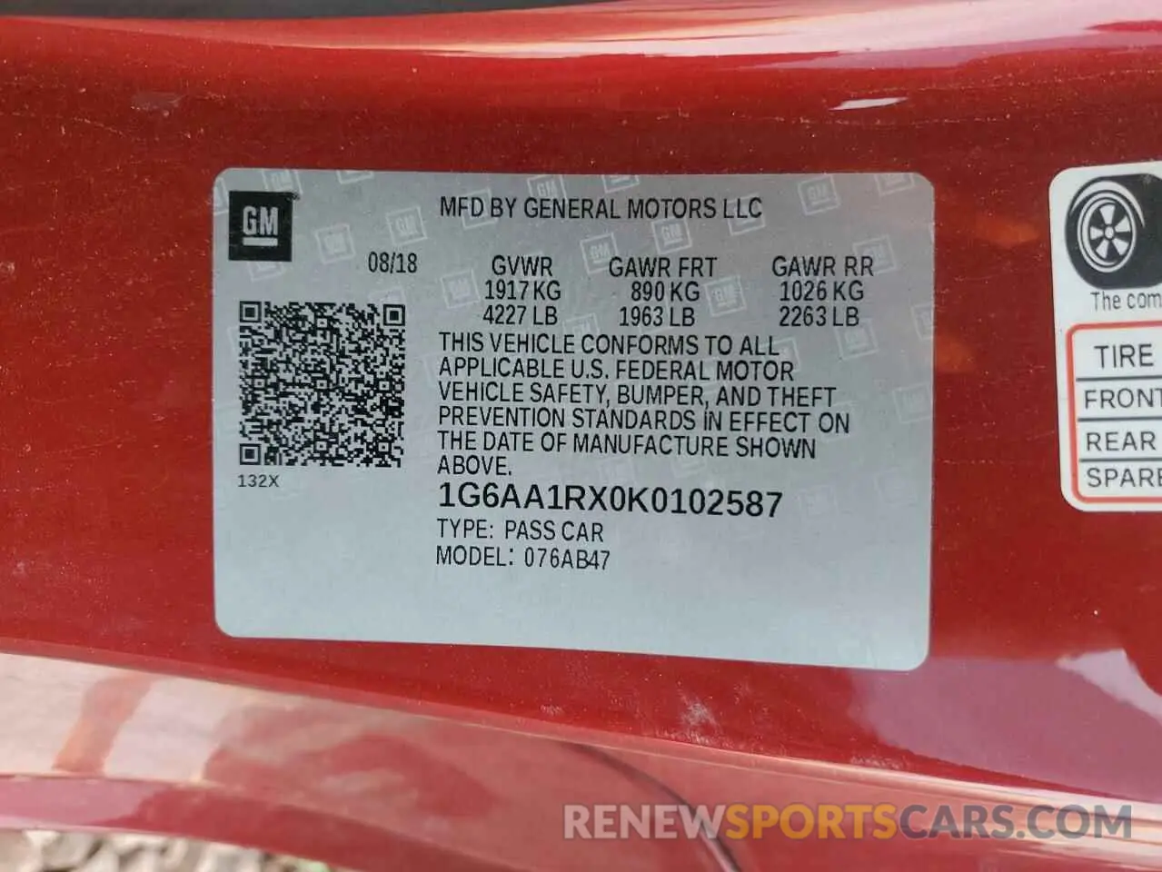 12 Фотография поврежденного автомобиля 1G6AA1RX0K0102587 CADILLAC ATS 2019