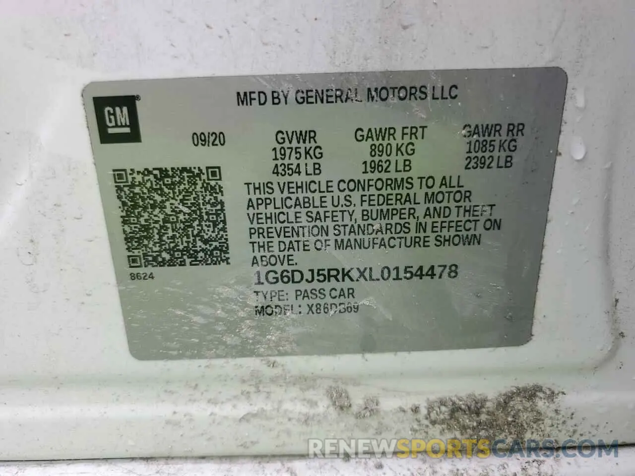 12 Фотография поврежденного автомобиля 1G6DJ5RKXL0154478 CADILLAC CT4 2020