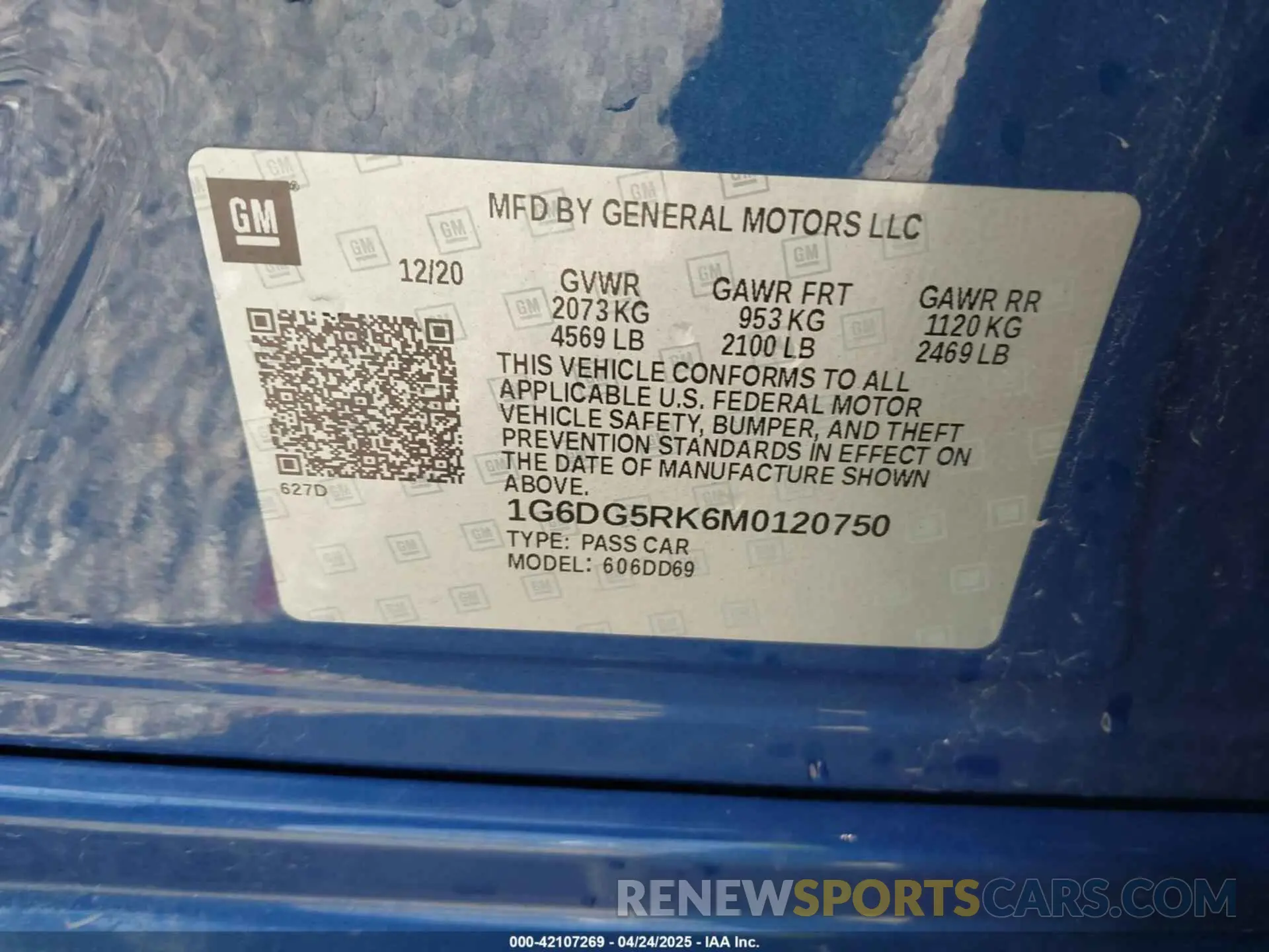 9 Фотография поврежденного автомобиля 1G6DG5RK6M0120750 CADILLAC CT4 2021