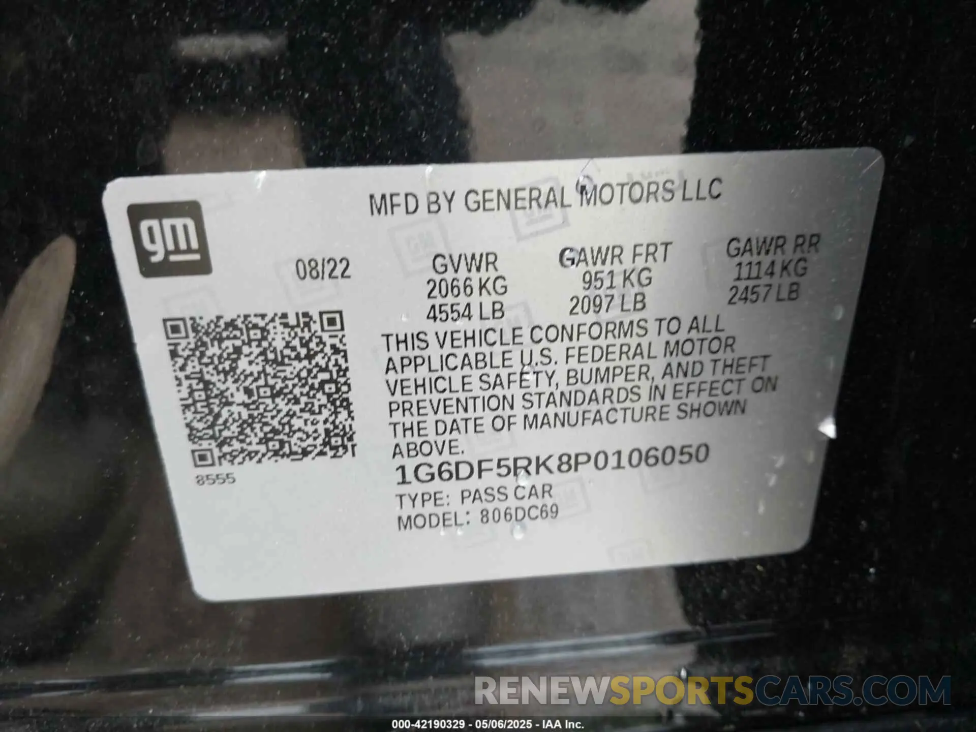 9 Photograph of a damaged car 1G6DF5RK8P0106050 CADILLAC CT4 2023
