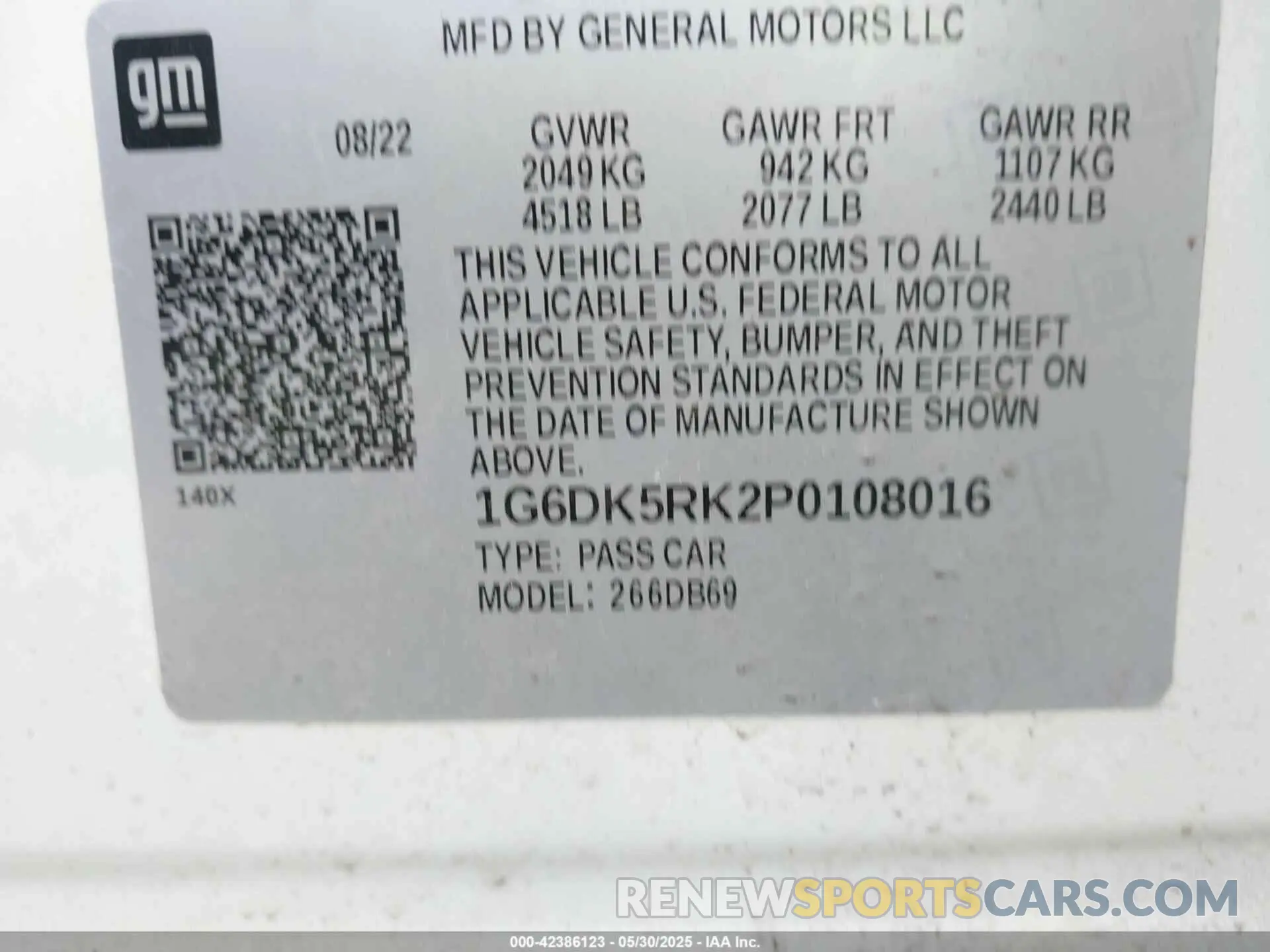 9 Фотография поврежденного автомобиля 1G6DK5RK2P0108016 CADILLAC CT4 2023