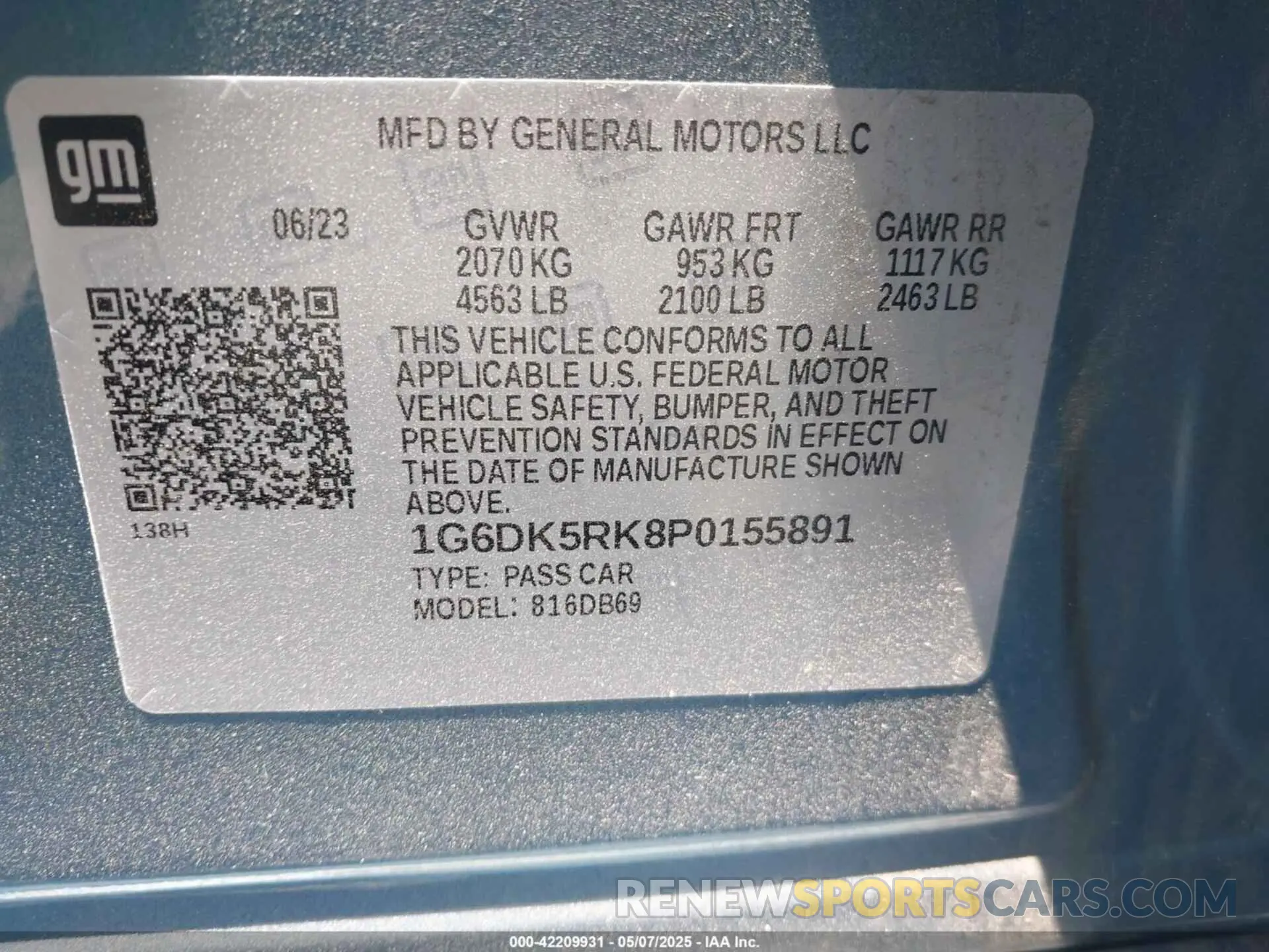 9 Фотография поврежденного автомобиля 1G6DK5RK8P0155891 CADILLAC CT4 2023
