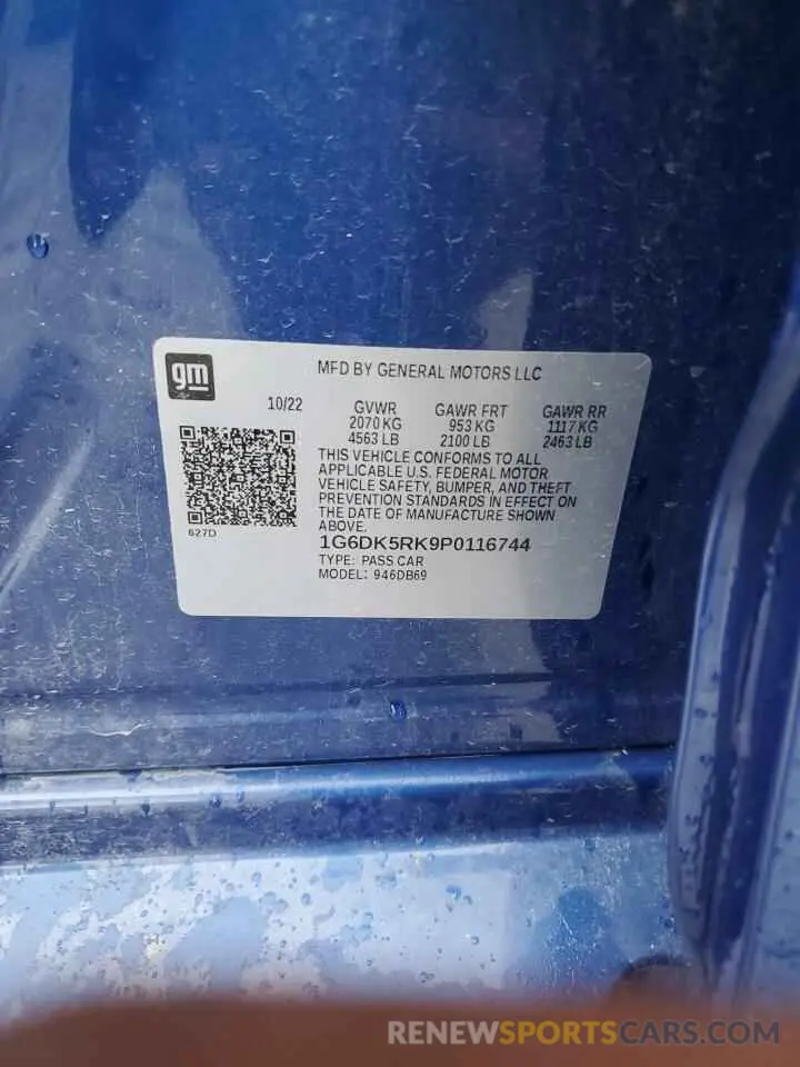 12 Фотография поврежденного автомобиля 1G6DK5RK9P0116744 CADILLAC CT4 2023