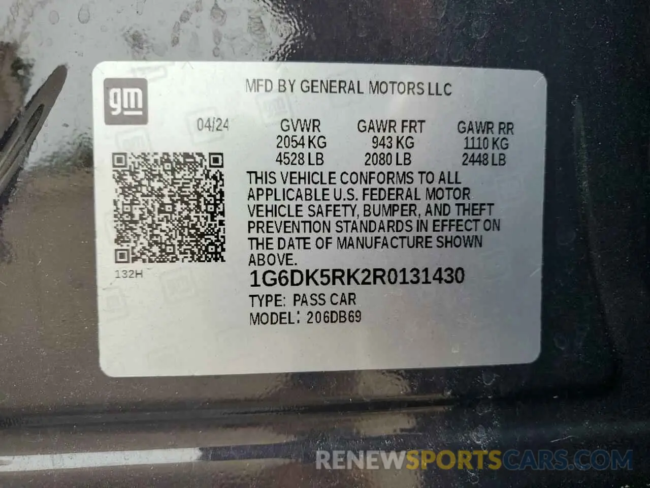14 Фотография поврежденного автомобиля 1G6DK5RK2R0131430 CADILLAC CT4 2024