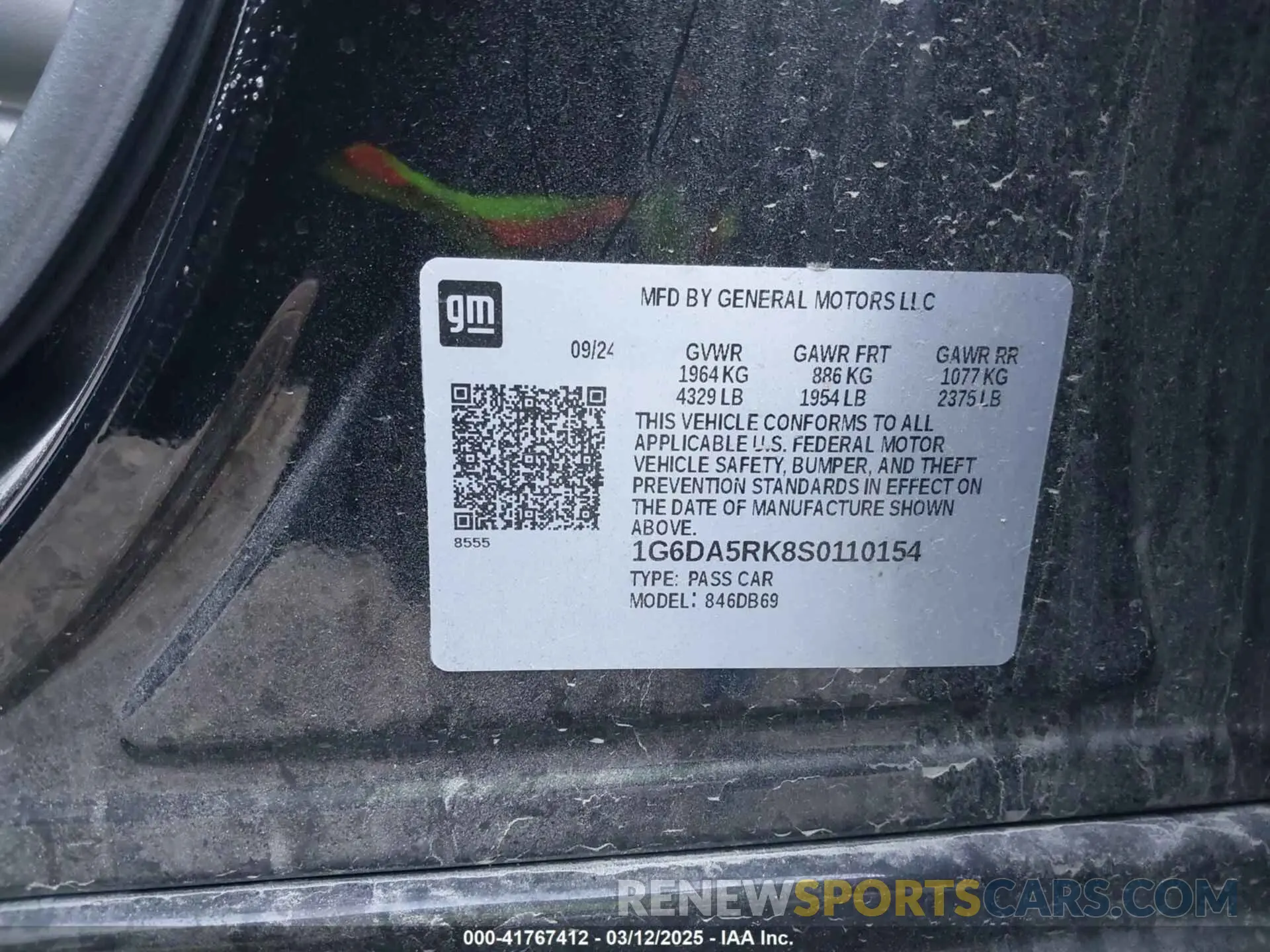 9 Photograph of a damaged car 1G6DA5RK8S0110154 CADILLAC CT4 2025