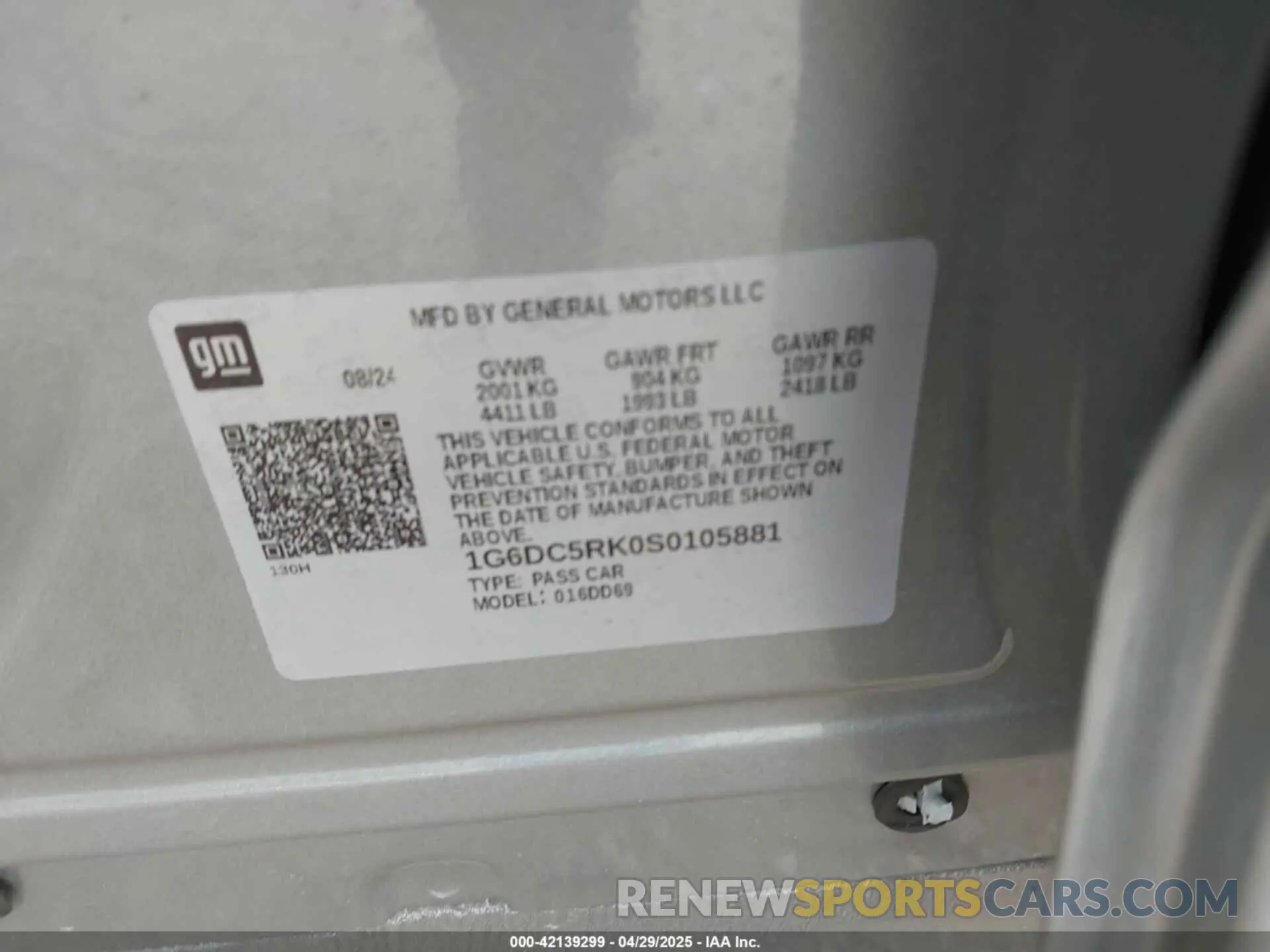 9 Фотография поврежденного автомобиля 1G6DC5RK0S0105881 CADILLAC CT4 2025