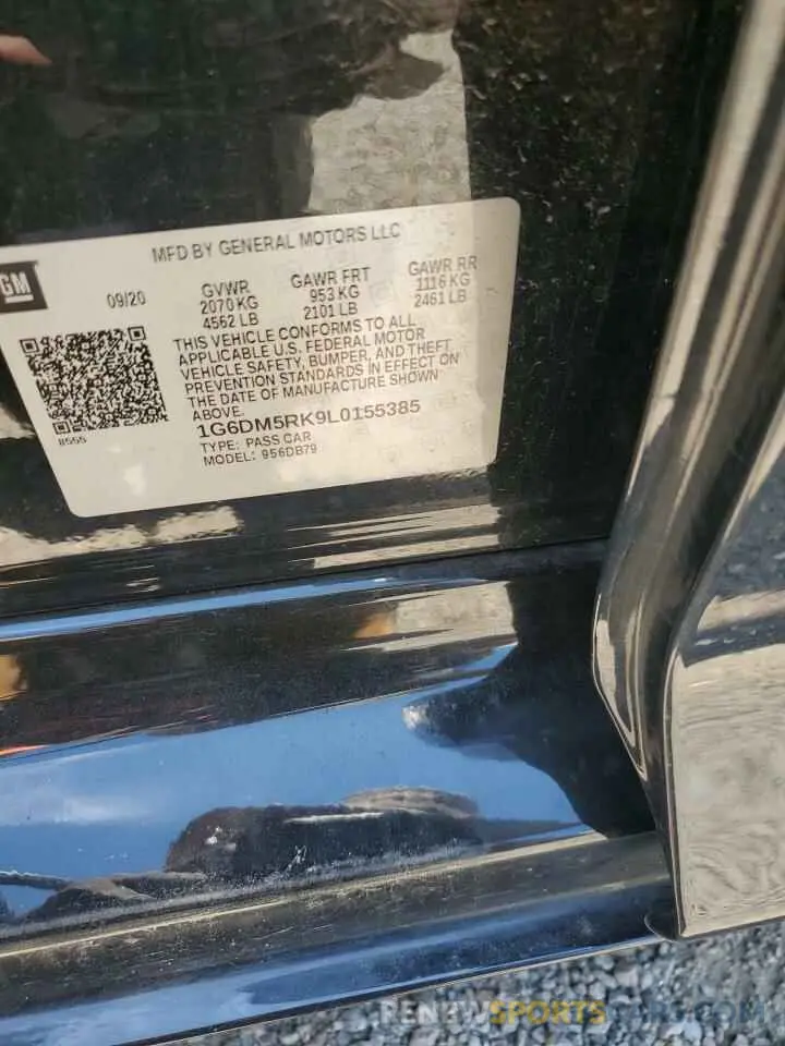 12 Photograph of a damaged car 1G6DM5RK9L0155385 CADILLAC CT5 2020