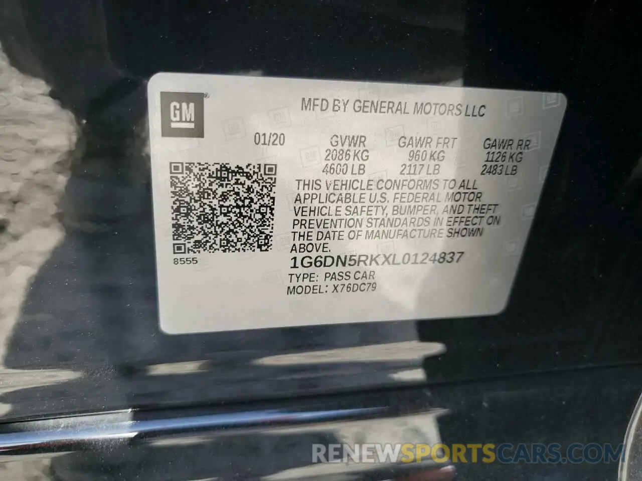 12 Photograph of a damaged car 1G6DN5RKXL0124837 CADILLAC CT5 2020