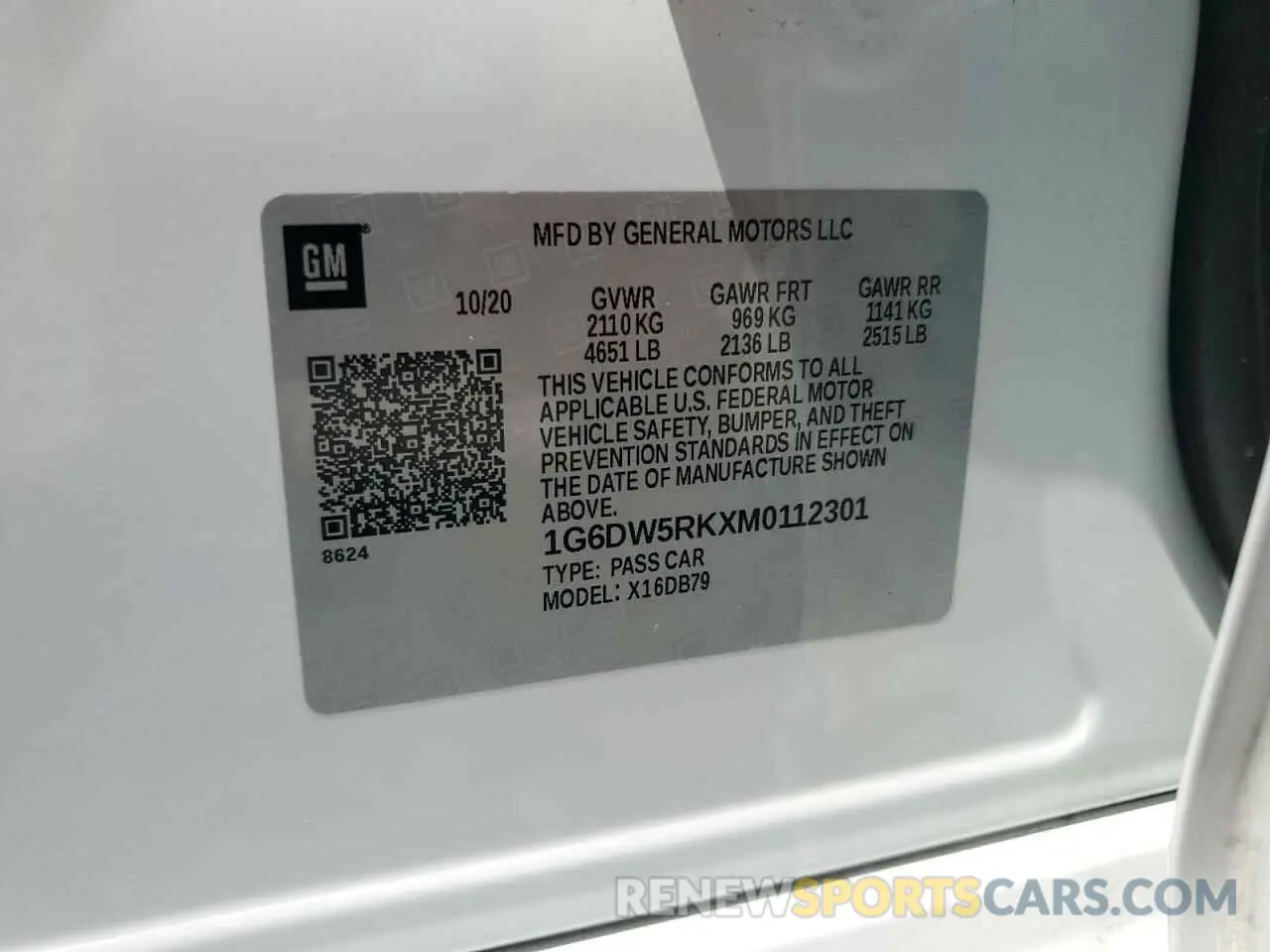 13 Фотография поврежденного автомобиля 1G6DW5RKXM0112301 CADILLAC CT5 2021