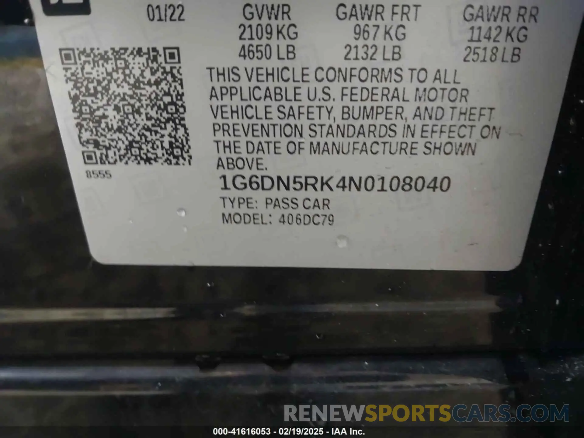 9 Фотография поврежденного автомобиля 1G6DN5RK4N0108040 CADILLAC CT5 2022
